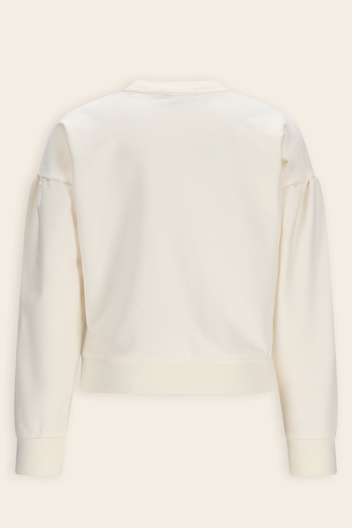 Kamis Geborduurde Sweater Ivoor