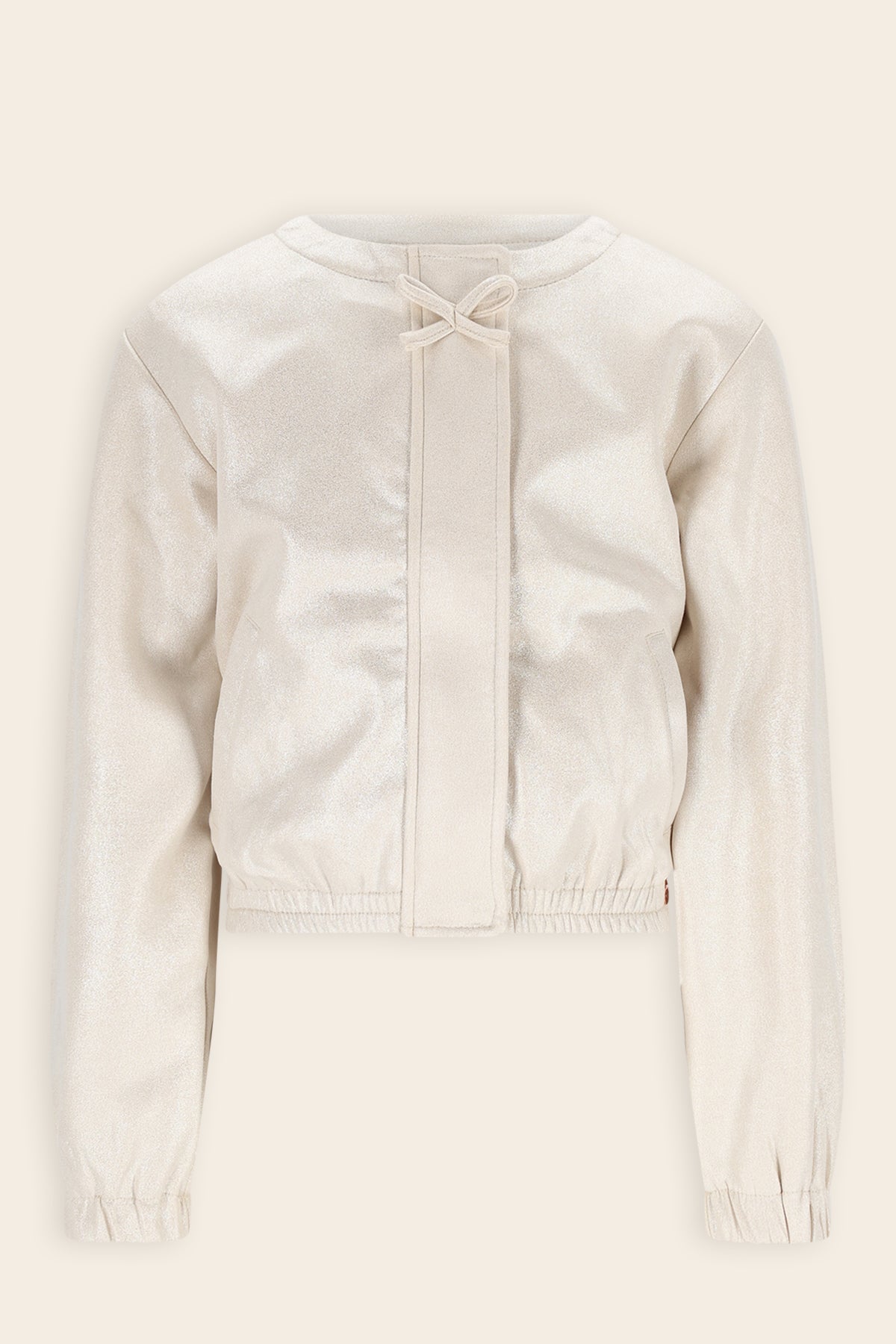 Door Metallic Suede Jasje Ivoor
