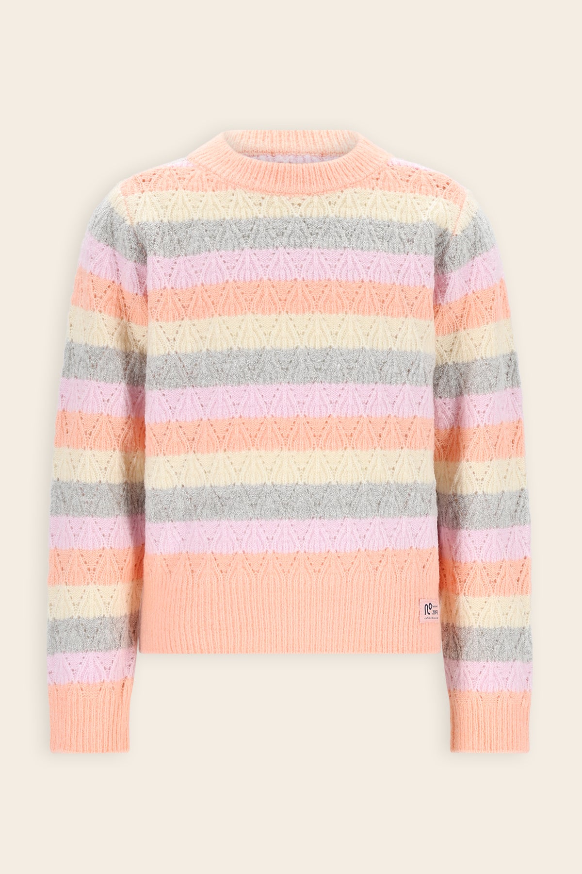 Kiddo Gestreepte Gebreide Trui Oranje