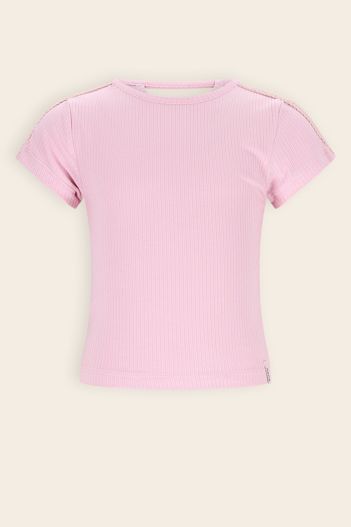 Kris Rib Tshirt Korte Mouw Roze