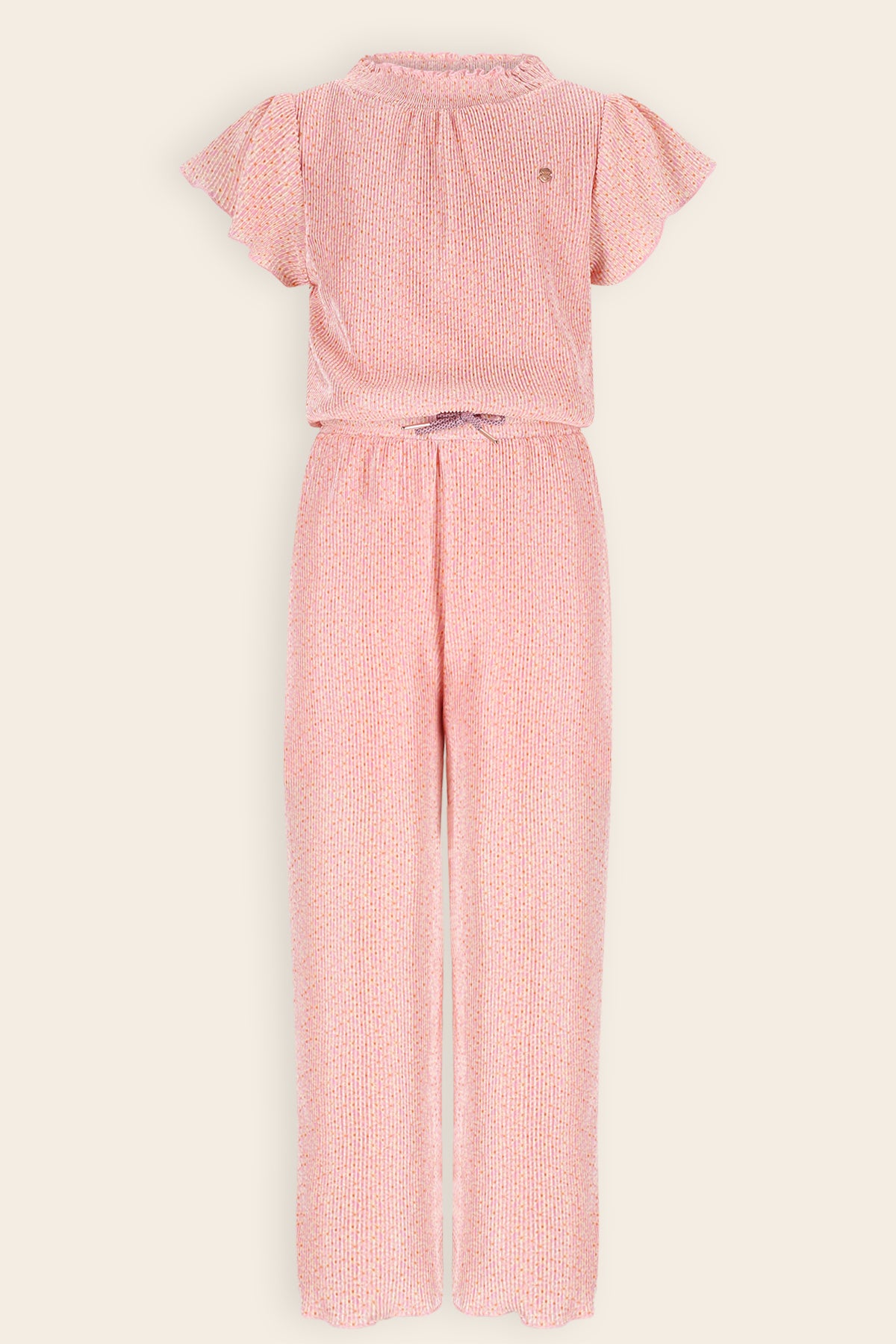 Sylja Geprinte Plissee Jumpsuit Roze