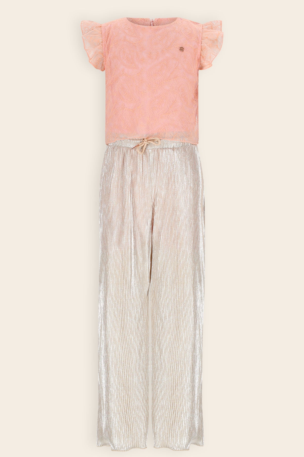 Semma Jumsuit Kant en Plissee Roze