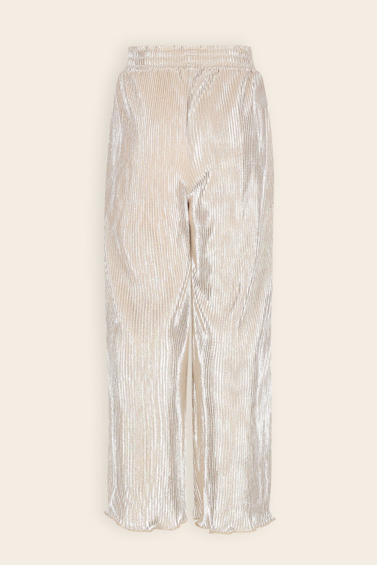 Sun Metallic Plissee Palazzo Broek Ivoor