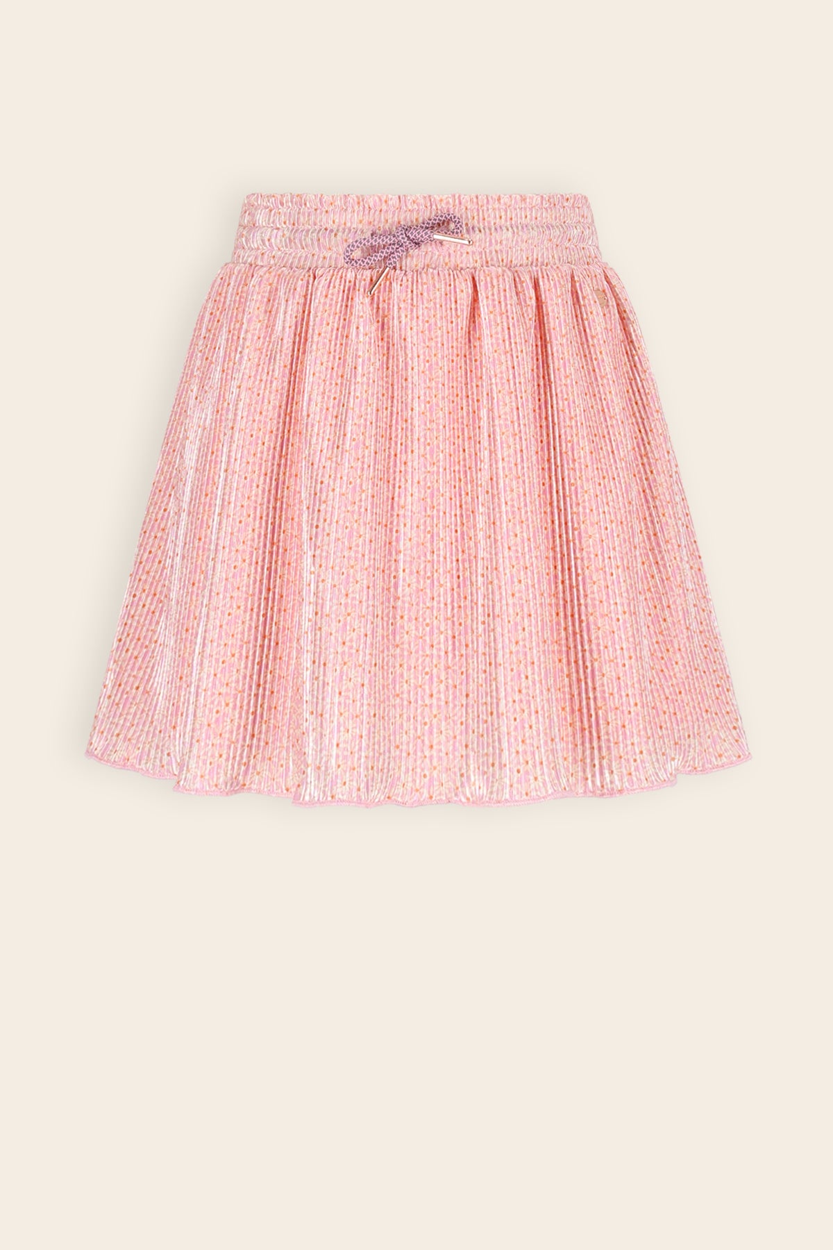 Nele Geprinte Plissee Rok Roze