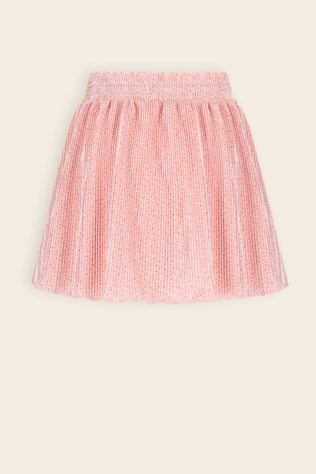 Nele Geprinte Plissee Rok Roze