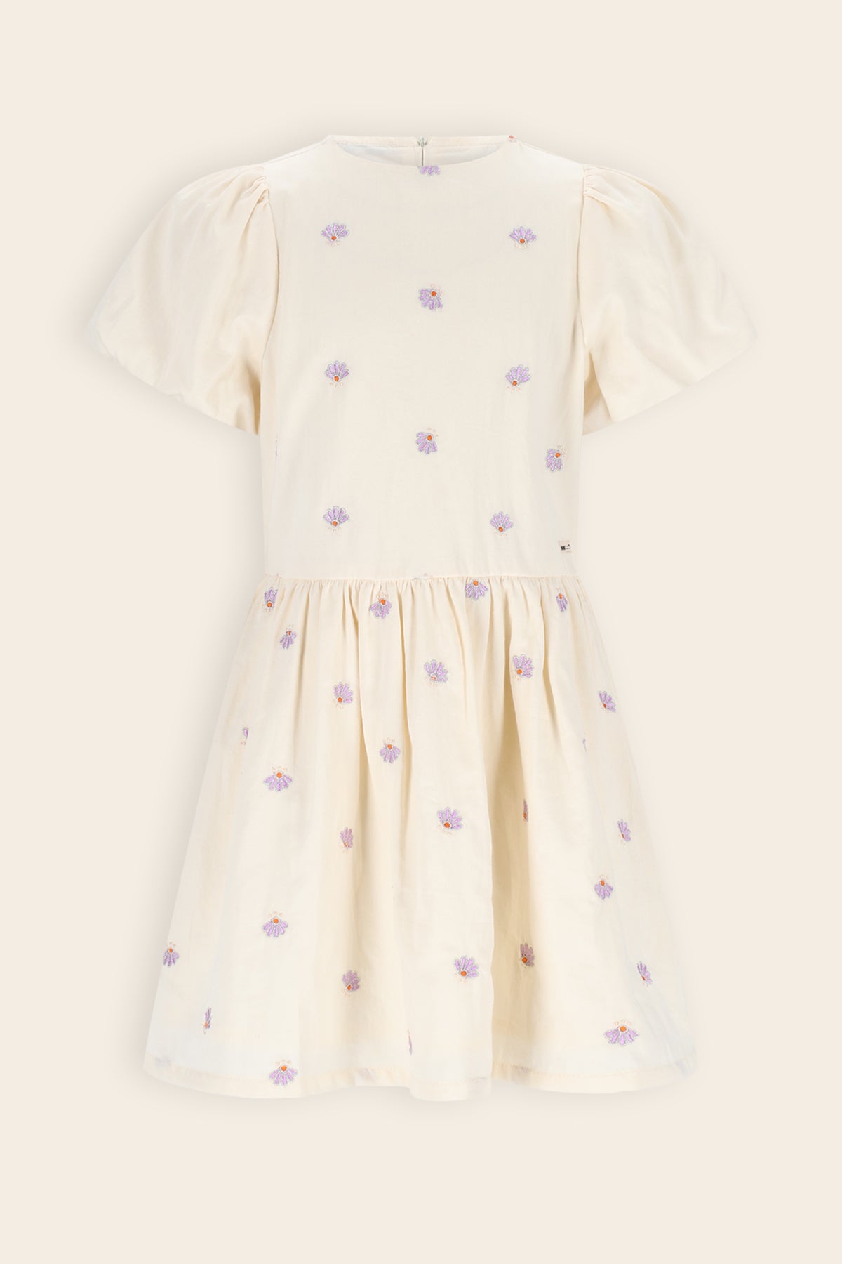 Mira Geborduurde Jurk Ivoor