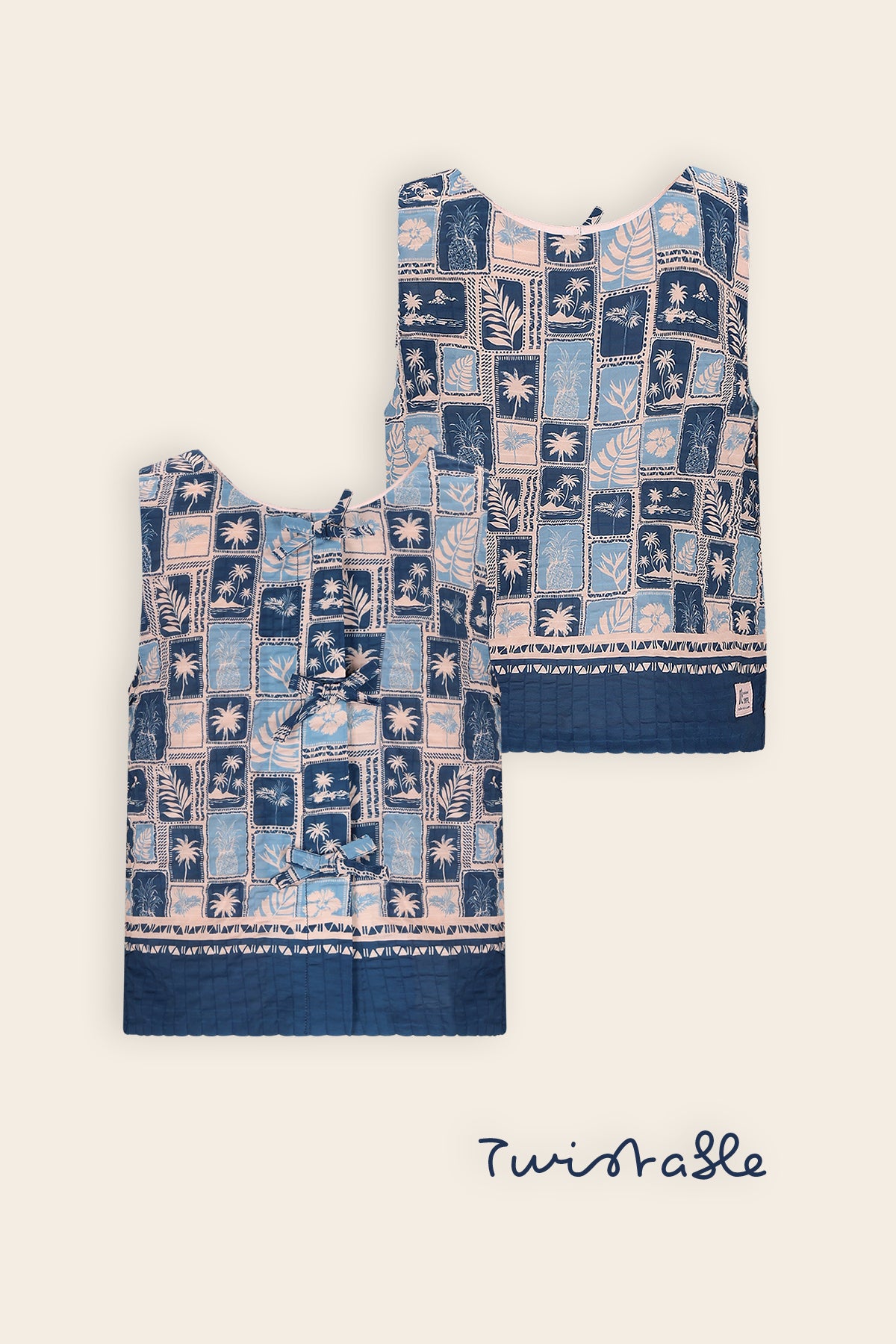 Tessy 2-zijdige Top Blauw