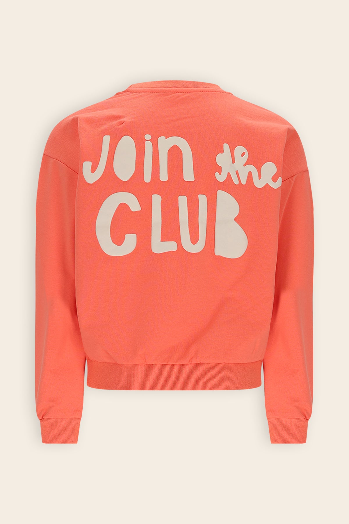 Konono Sweater 'Join the Club' rugprint Koraal Oranje