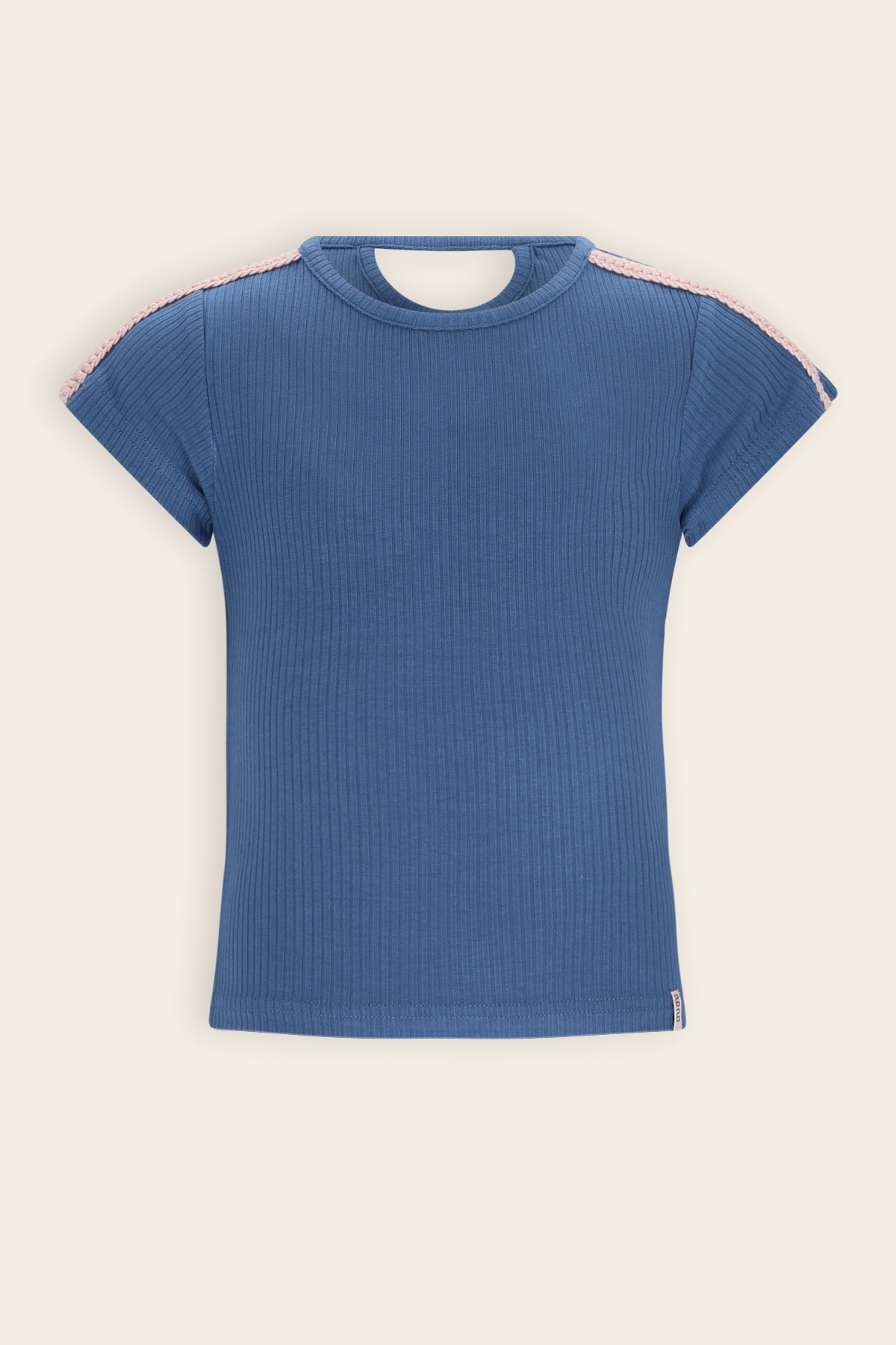 Kris RibJersey Top Blauw