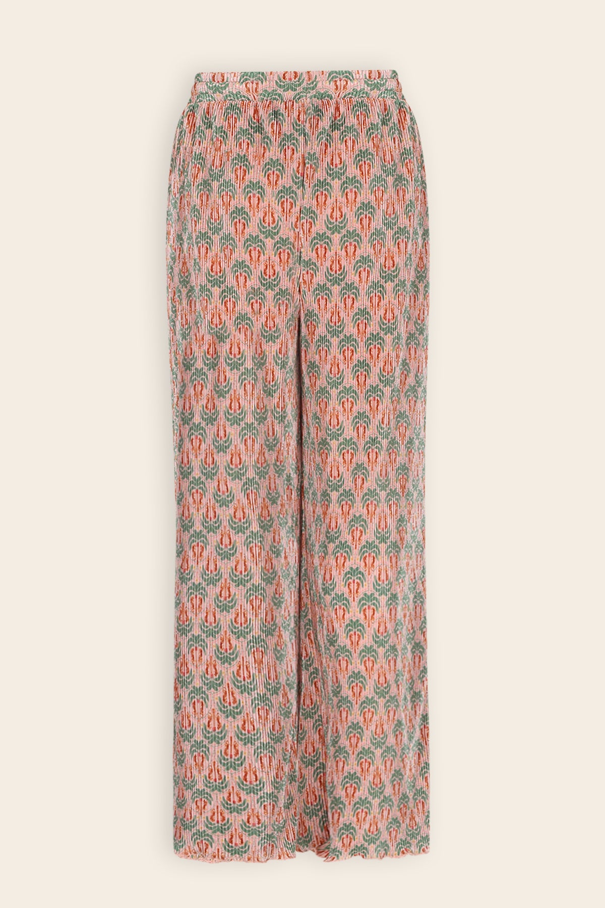 Sun Geprinte Plissee Broek Groen