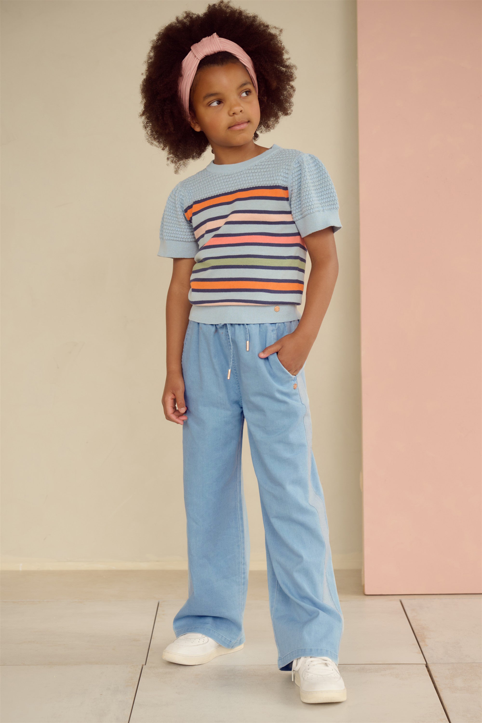 Sue Denim Wijde Broek Blauw