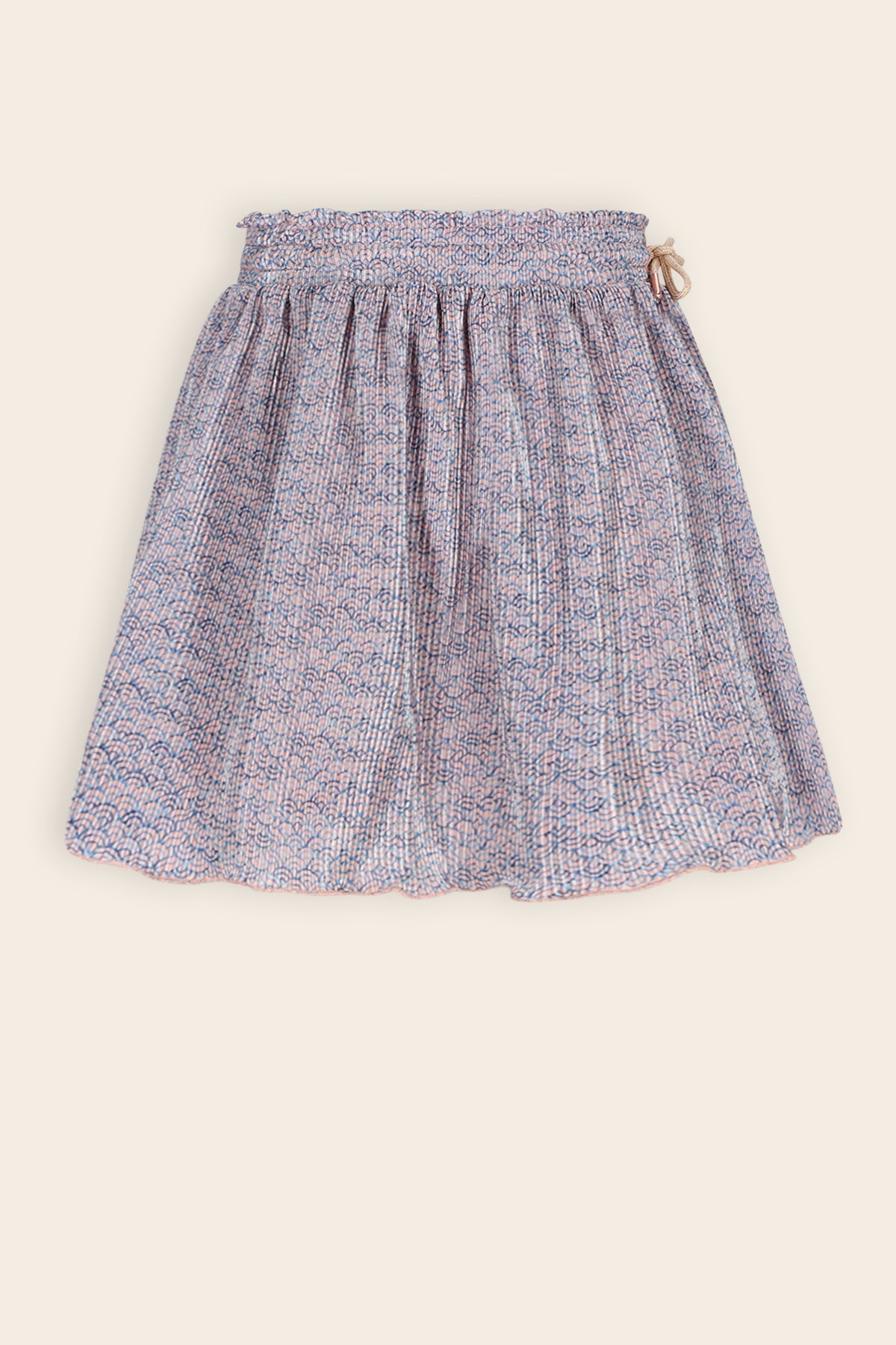 Norah Geprinte Plissee Rok Blauw