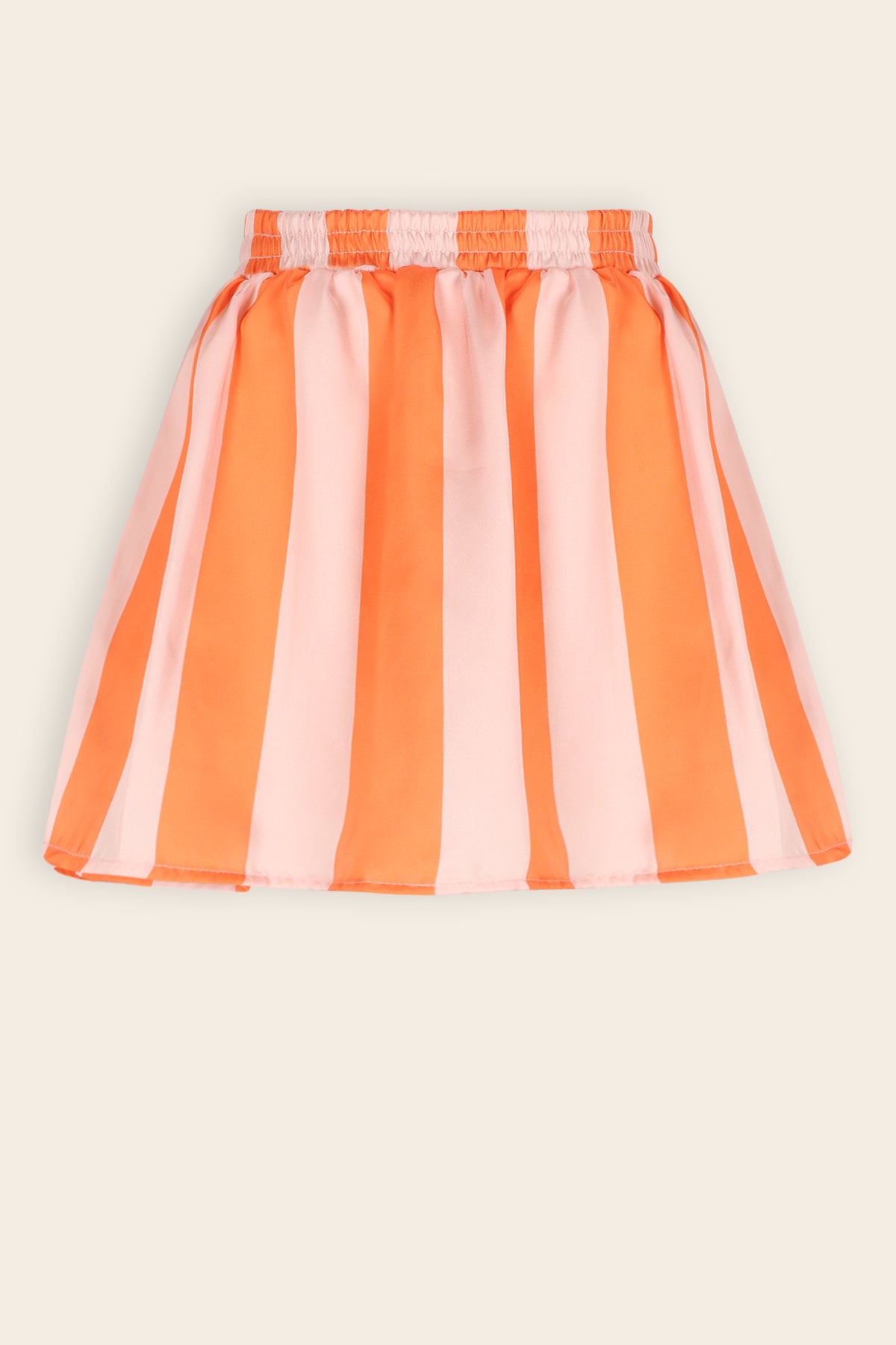 Ninu Satijnen Gestreepte Rok Oranje