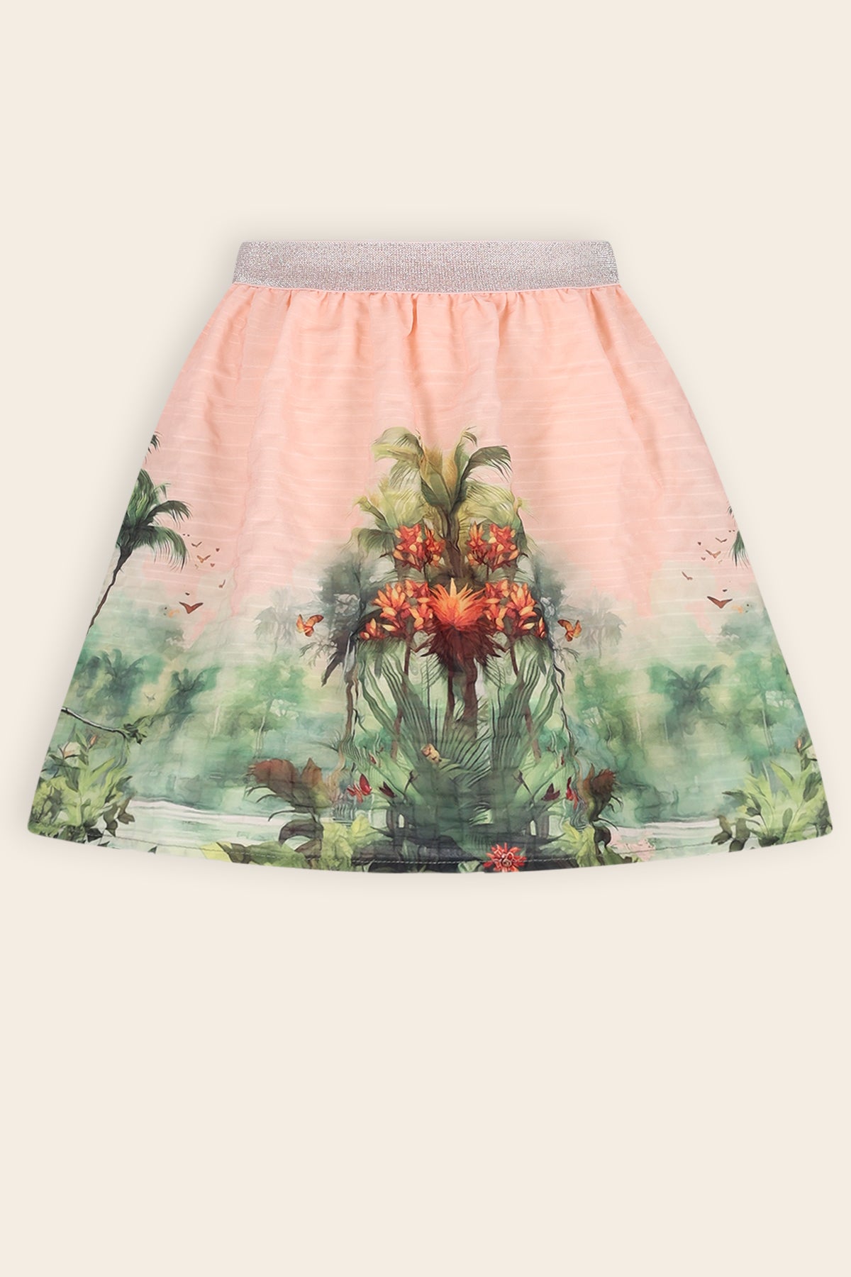 Ninu Palmbomen fotoprint Rok Zacht Roze