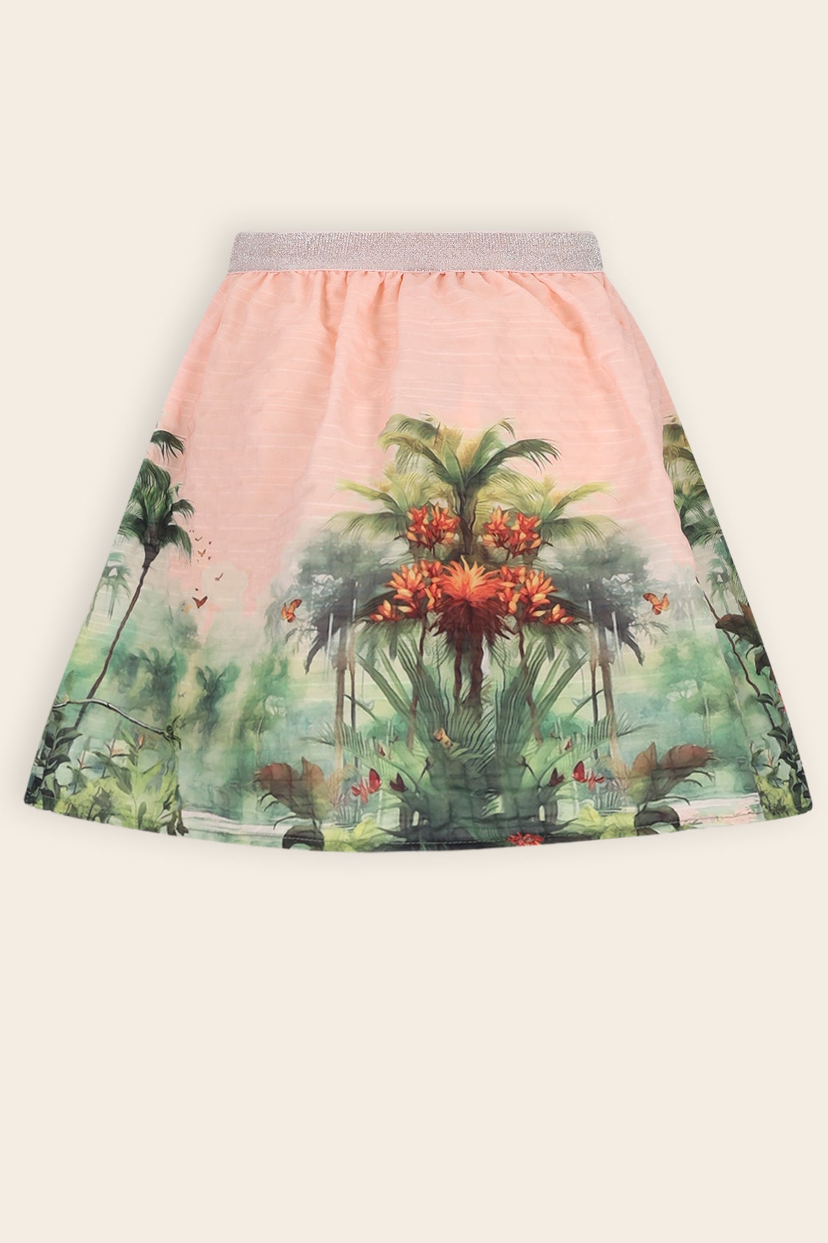 Ninu Palmbomen fotoprint Rok Zacht Roze