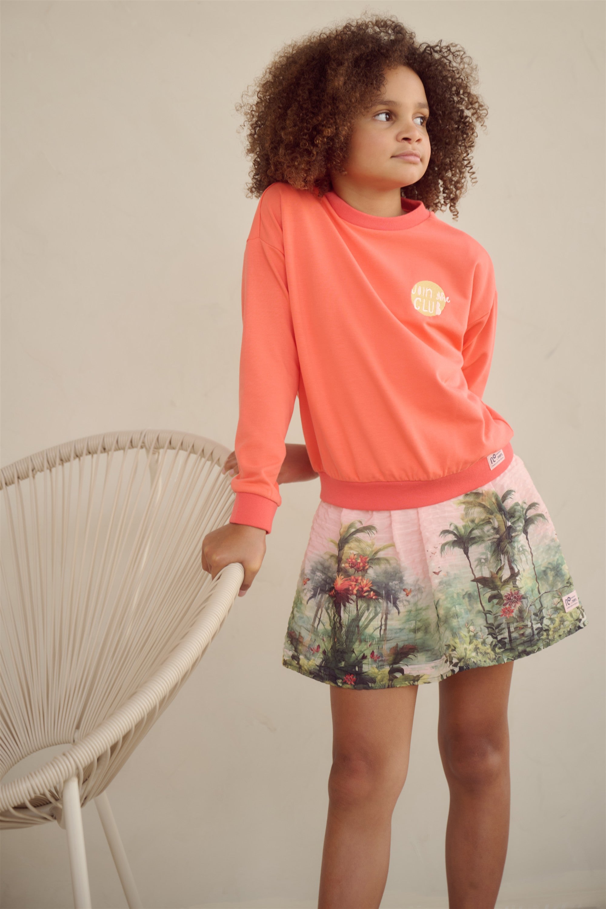 Ninu Palmbomen fotoprint Rok Zacht Roze