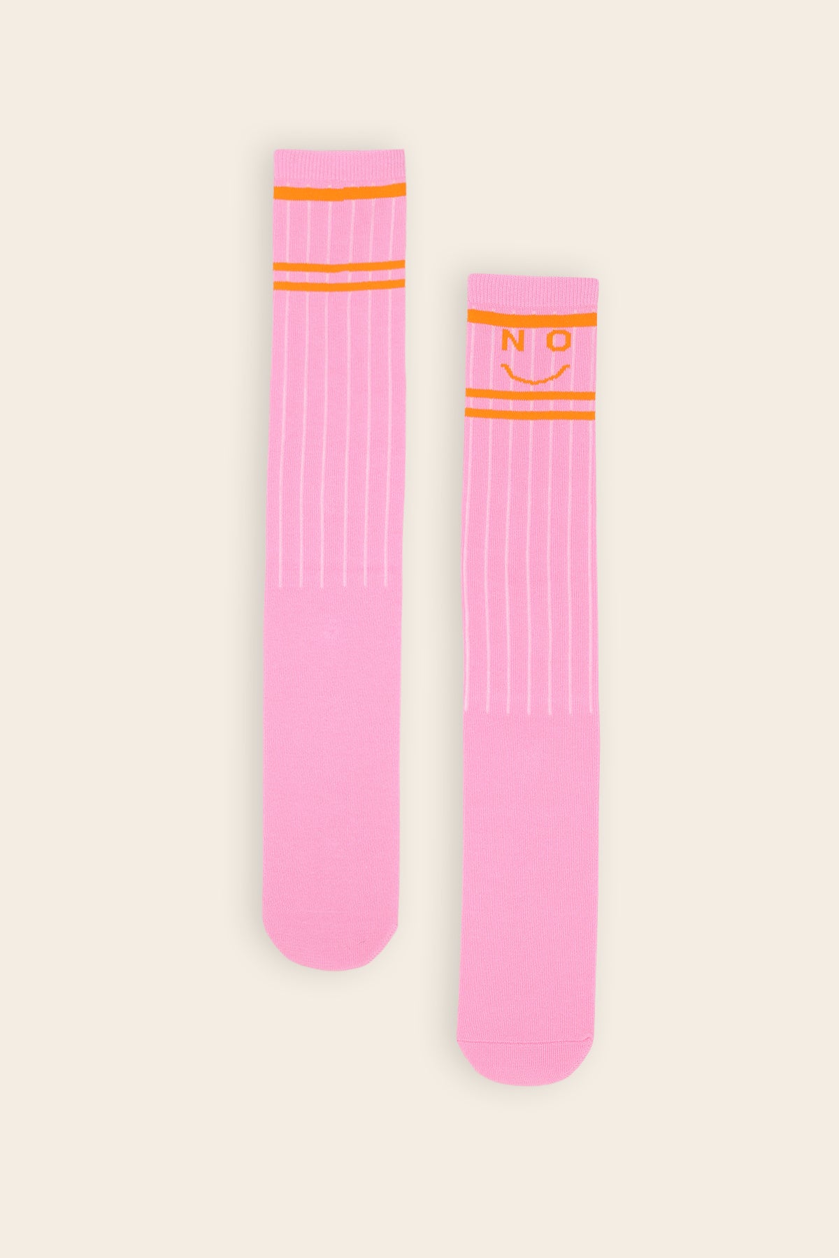 Knees Lange Smiley Sok Roze