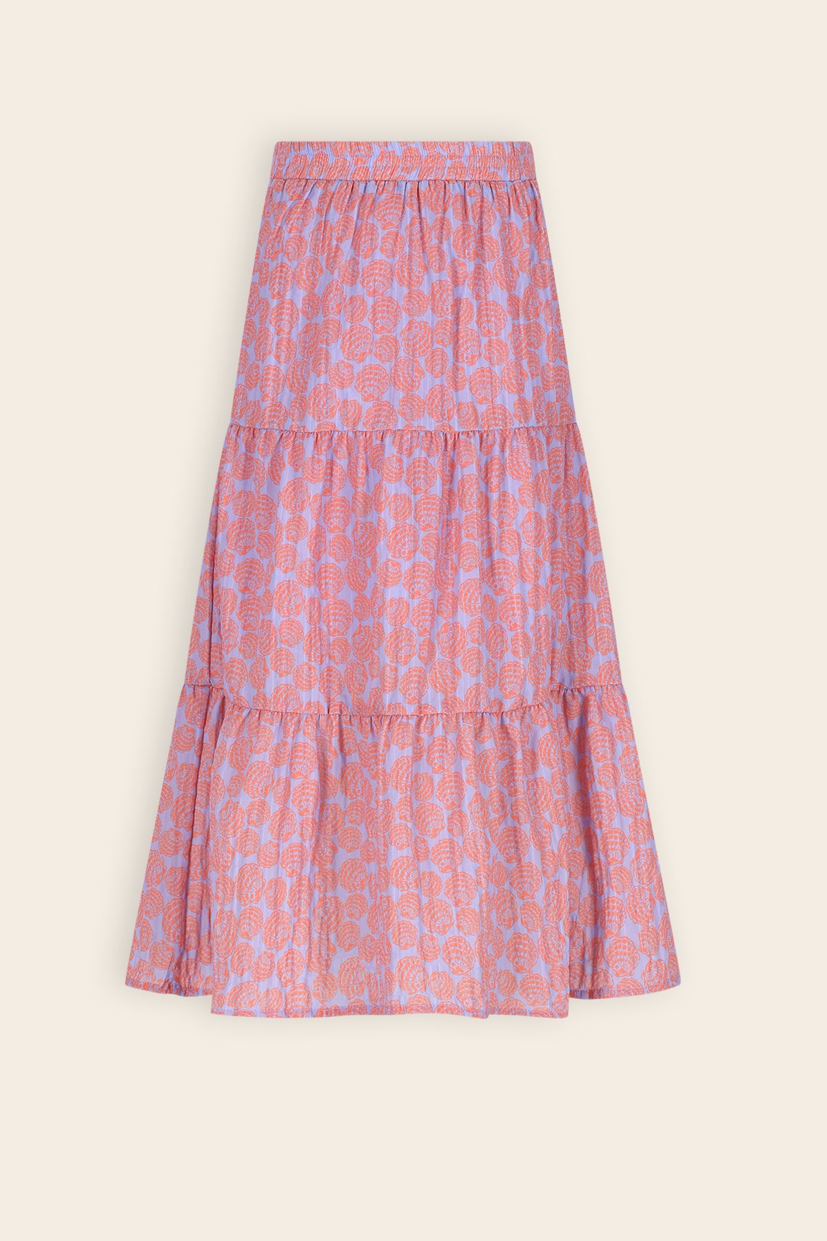 Nael Geprinte Maxi Rok Paars