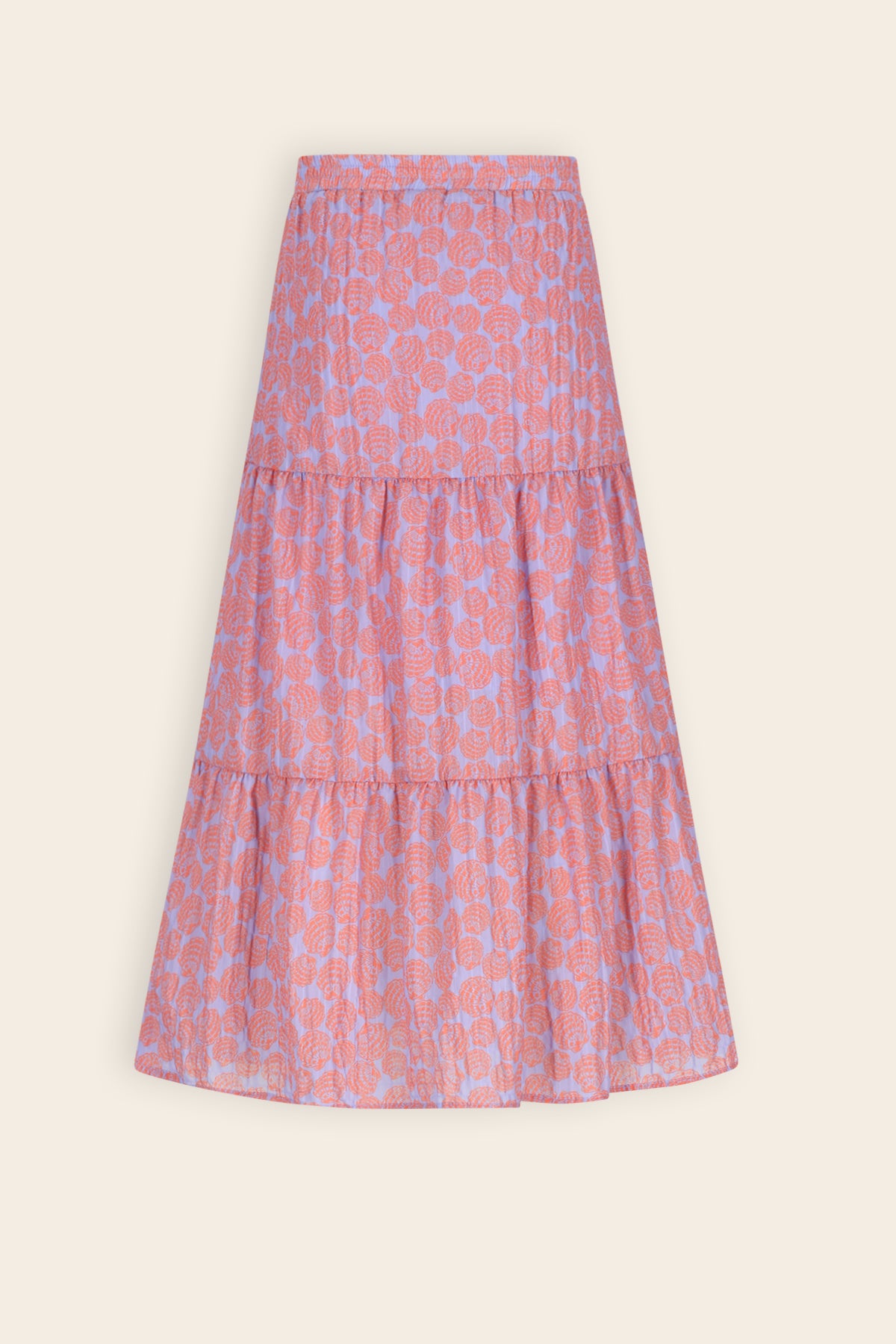 Nael Geprinte Maxi Rok Paars