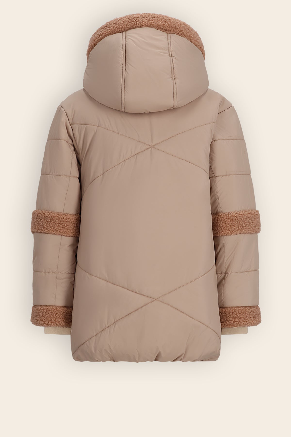 Betty Halflange Winterjas Lichtbruin
