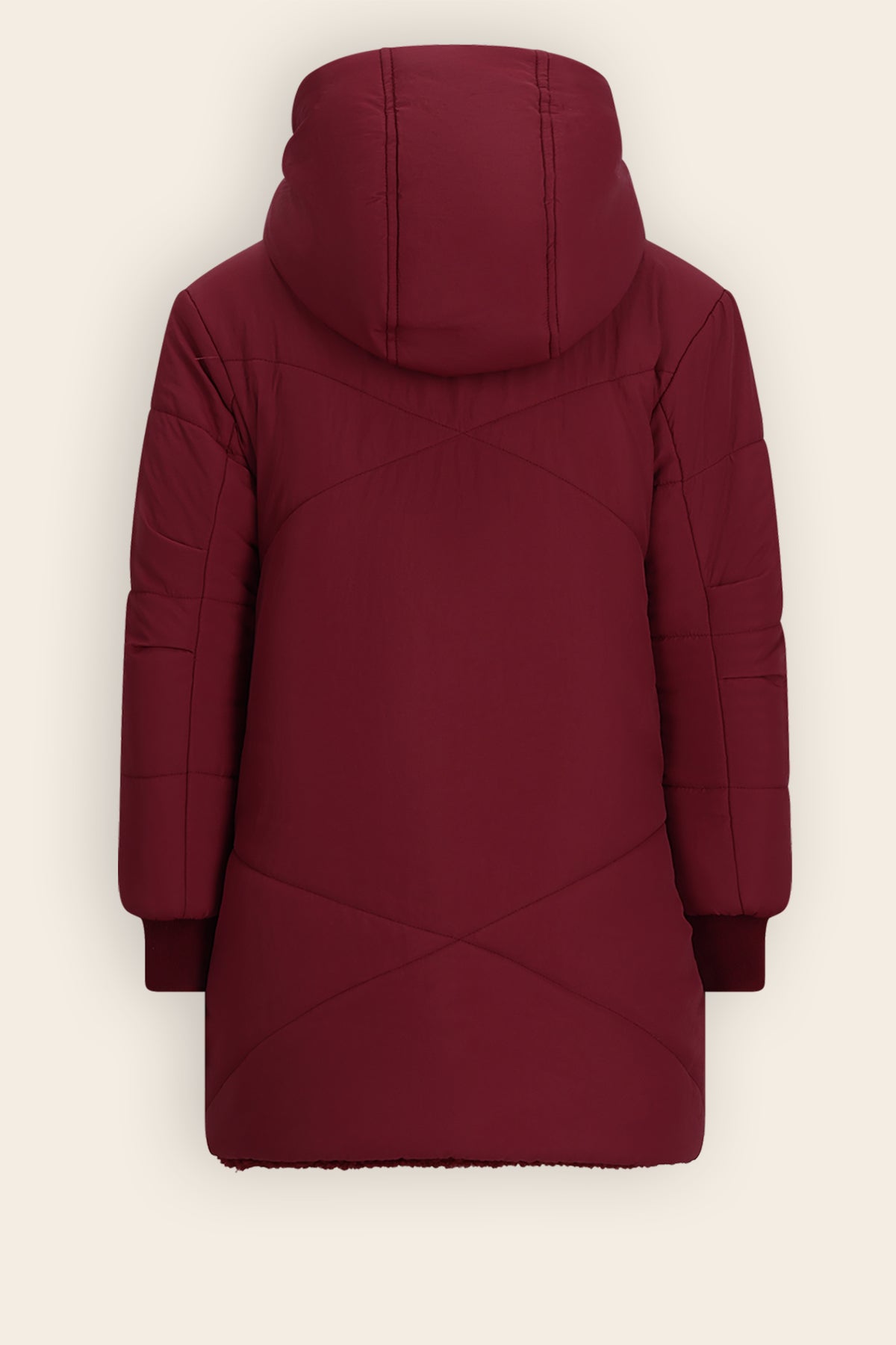 Betty Mid-length Reversible Winter Coat Bordeaux