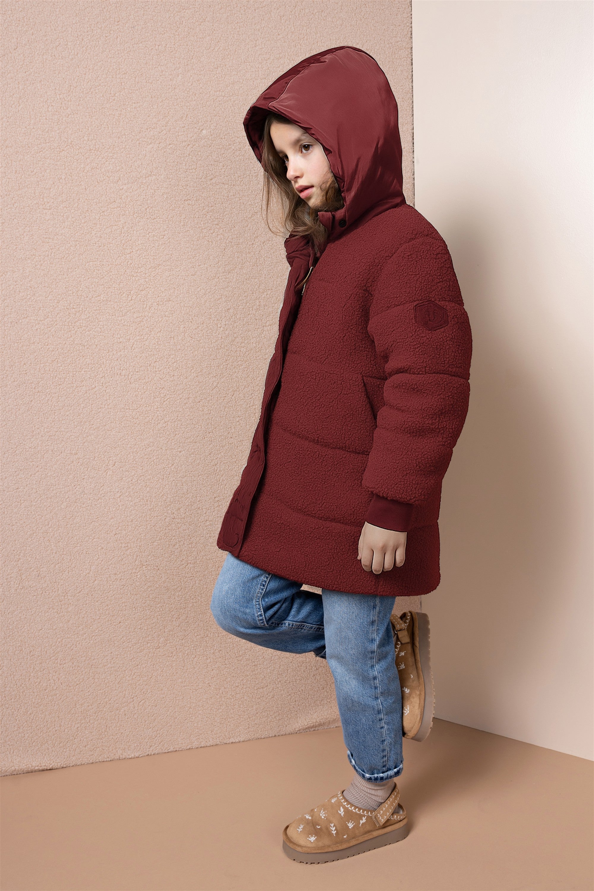 Betty Mid-length Reversible Winter Coat Bordeaux