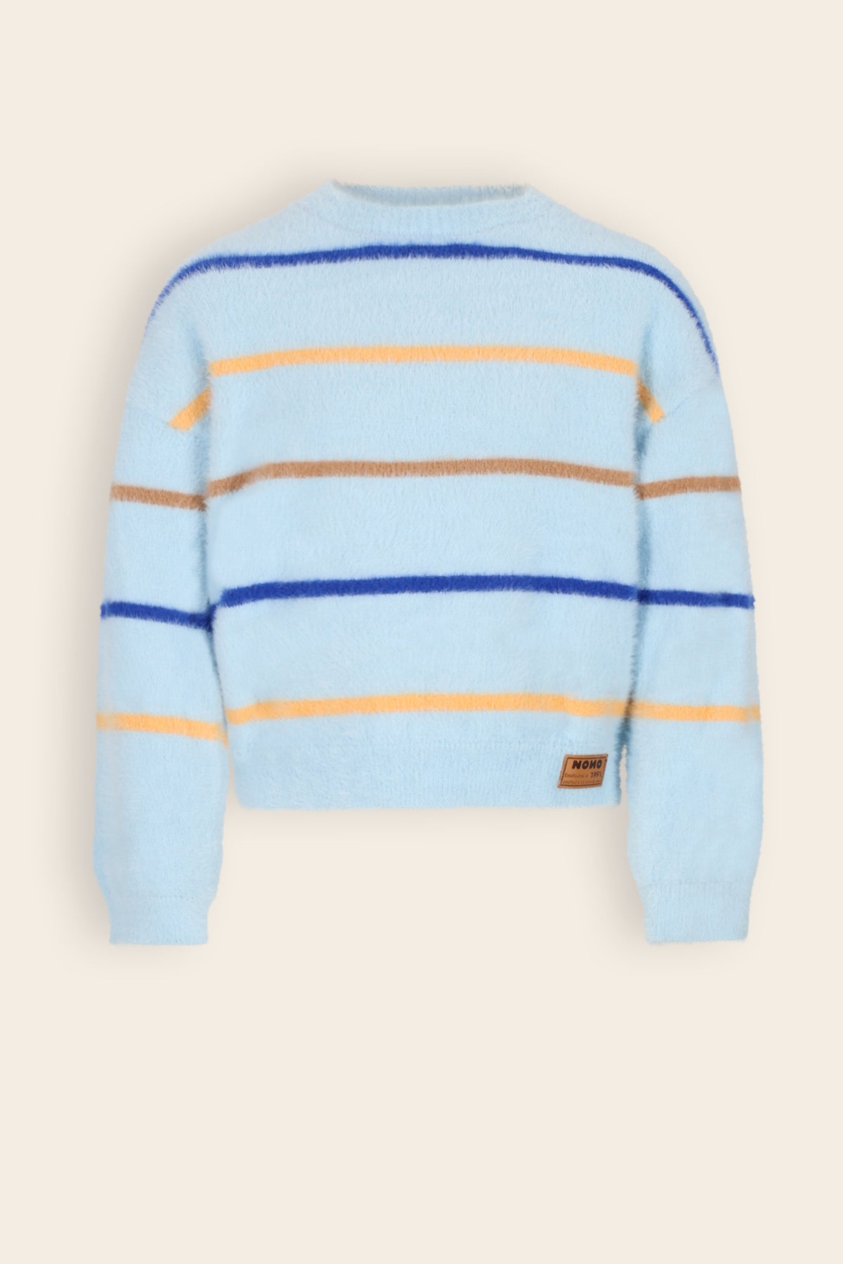 Keson Soft Knitted Stripe Sweater Light Blue