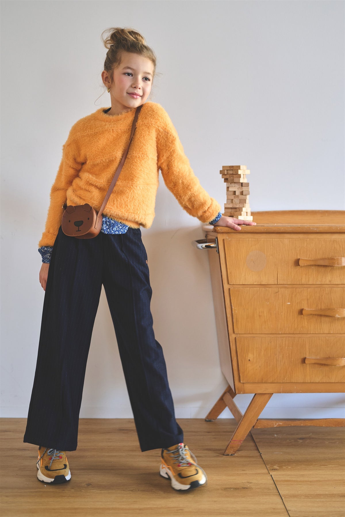 Keson Soft Knitted Jumper Orange