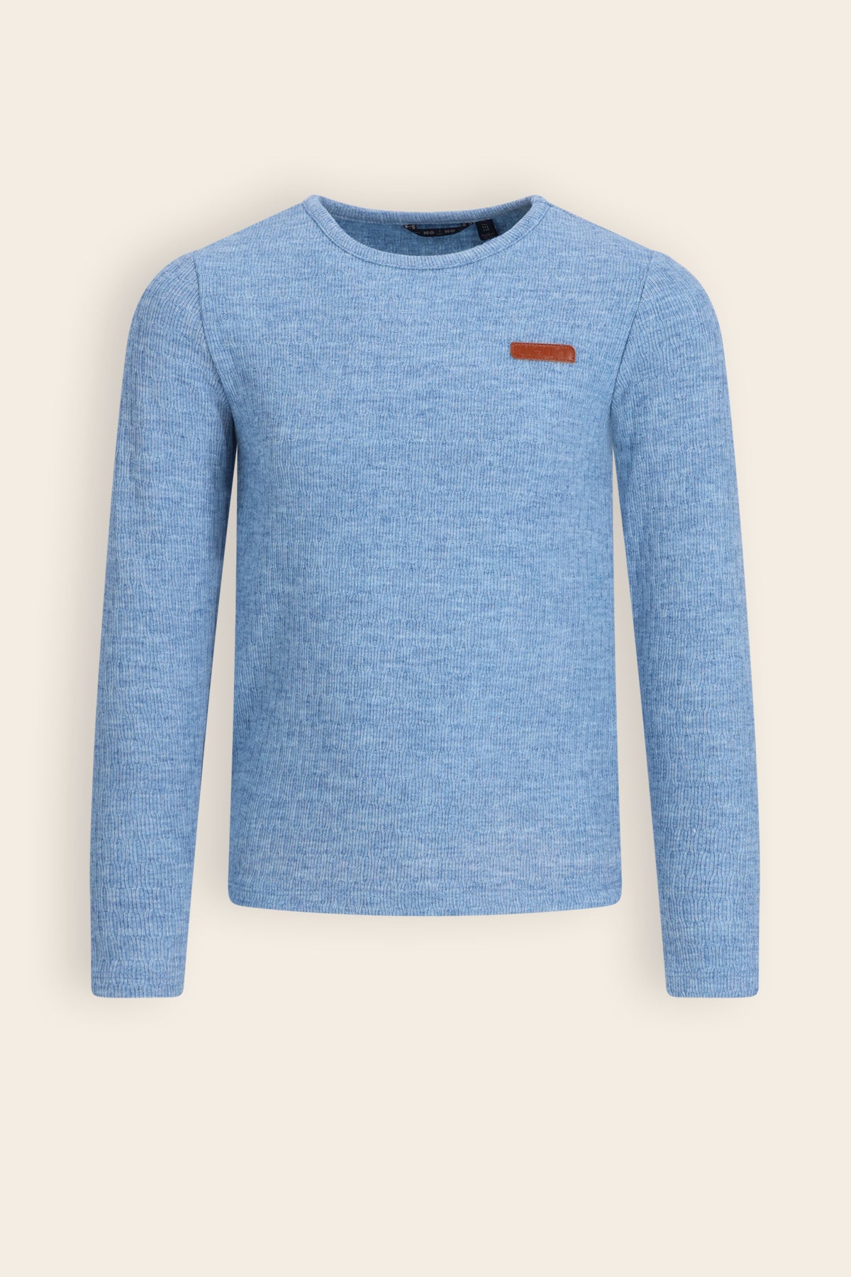 Kyas Melange Jersey Tshirt Lichtblauw