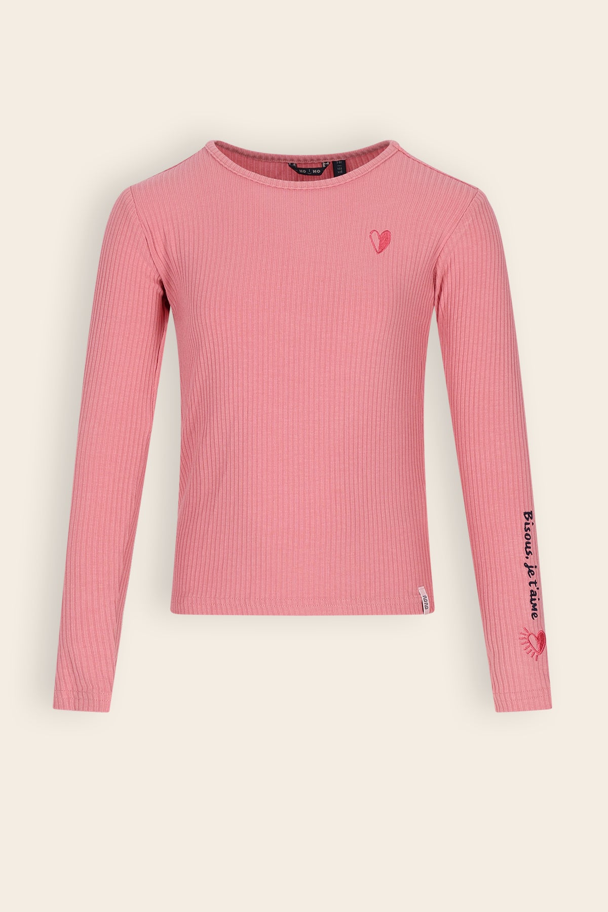 Kess Essential Rib Jersey Tshirt Roze