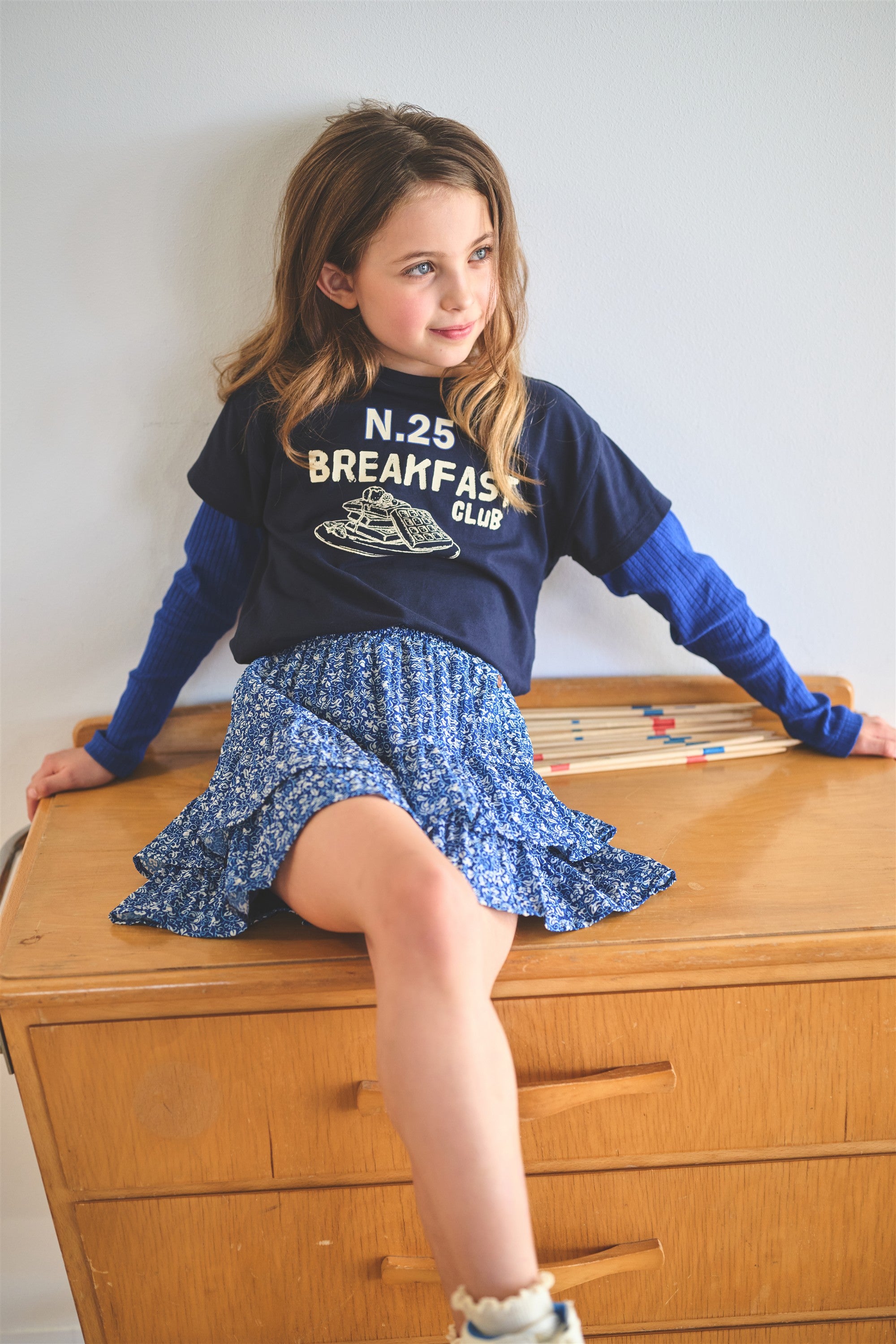 Naia Rok Japanse Bloemenprint Blauw