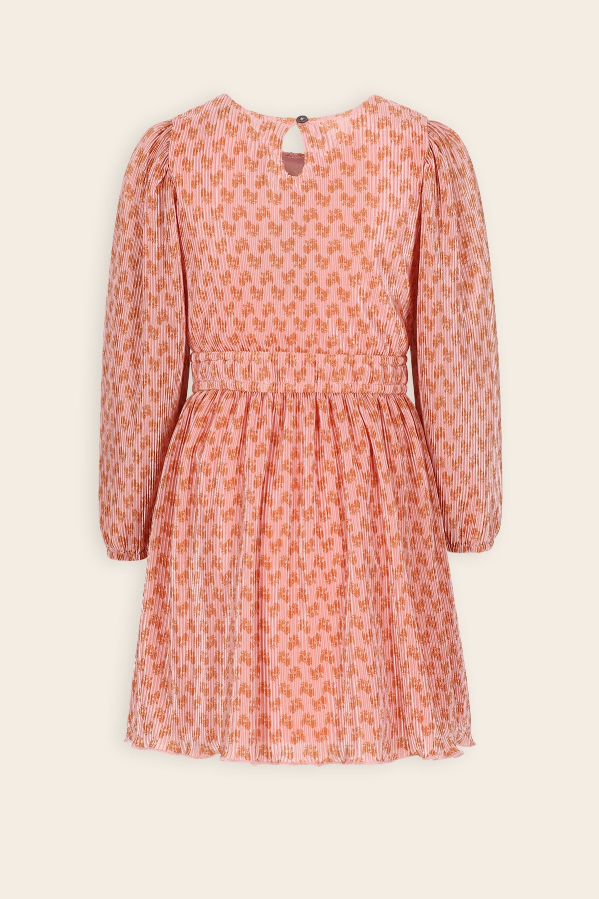Mamai Geprinte Plissee Jurk Roze