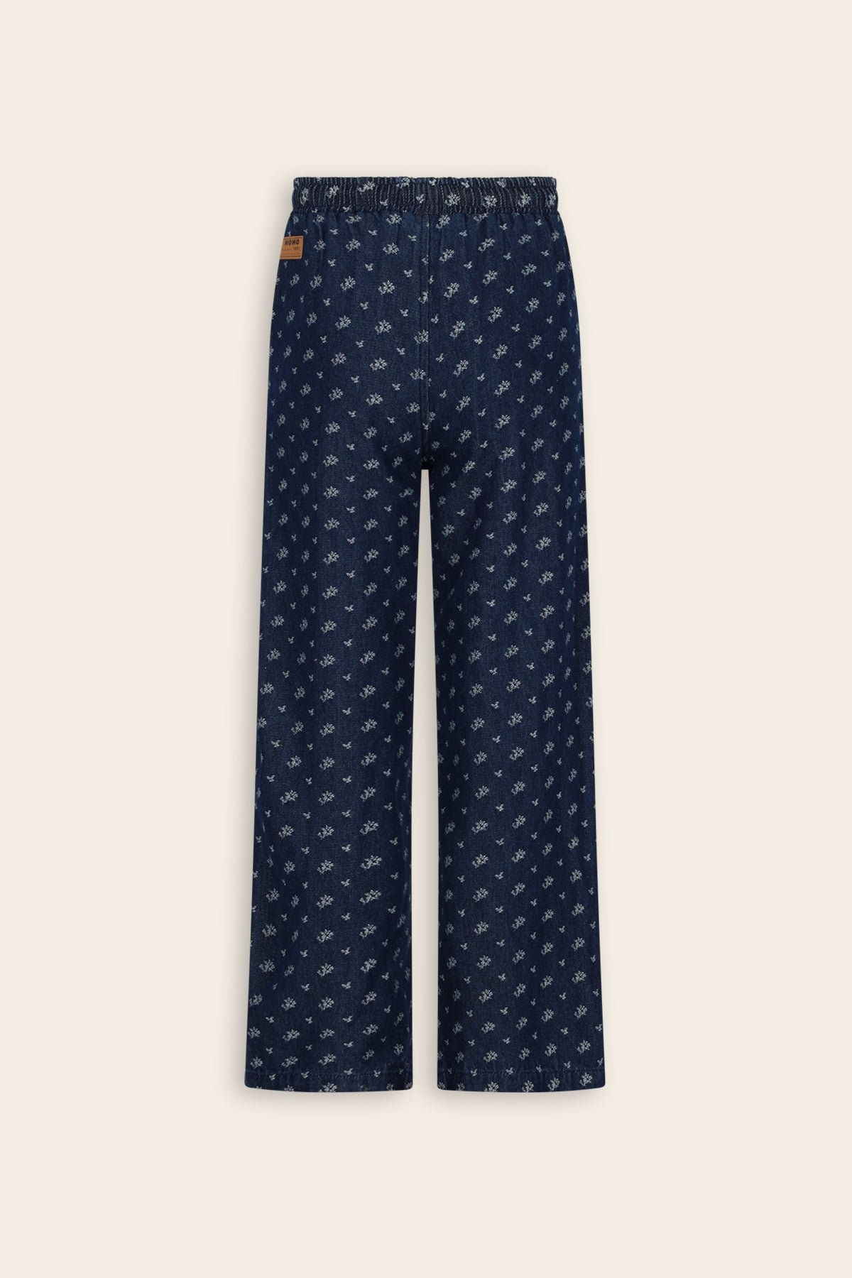 Sue Jacquard Denim Wide Leg Trousers Blue