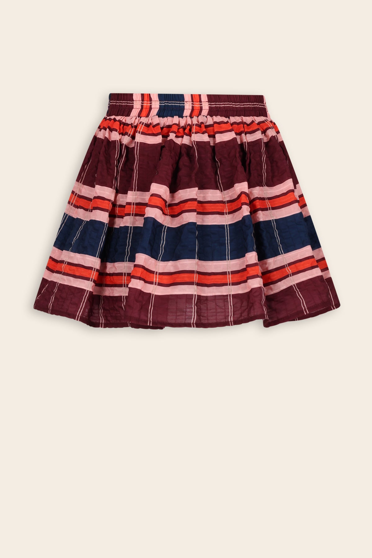 Nienke Geruite Rok Bordeaux