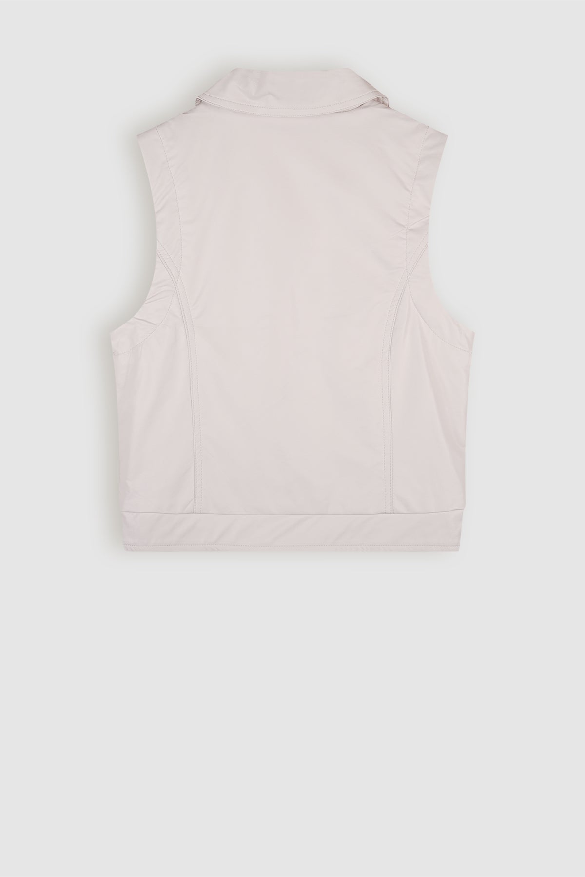 Bowie Fake Leather Biker Gilette Ivory