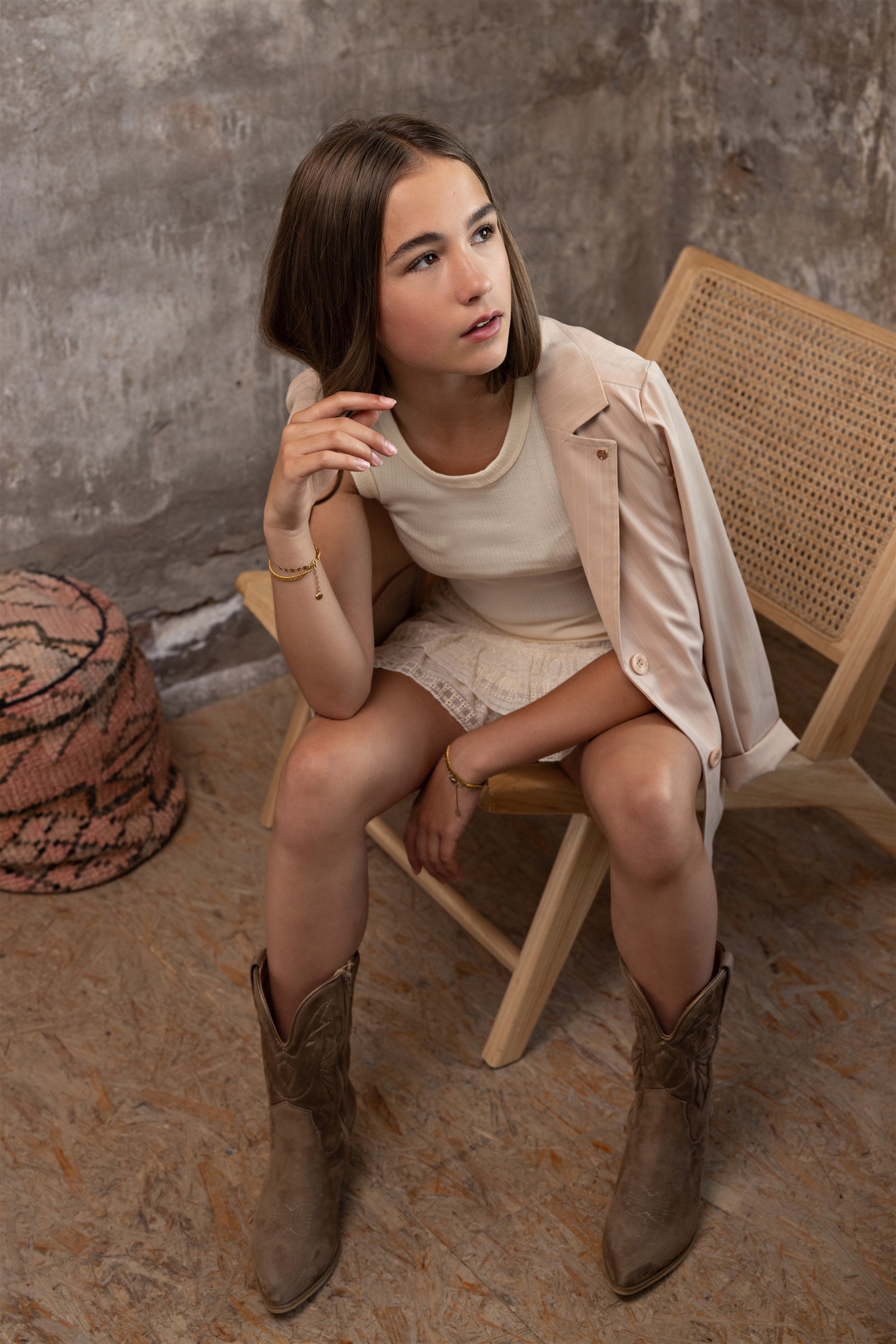 Kit Cropped Singlet Ivory