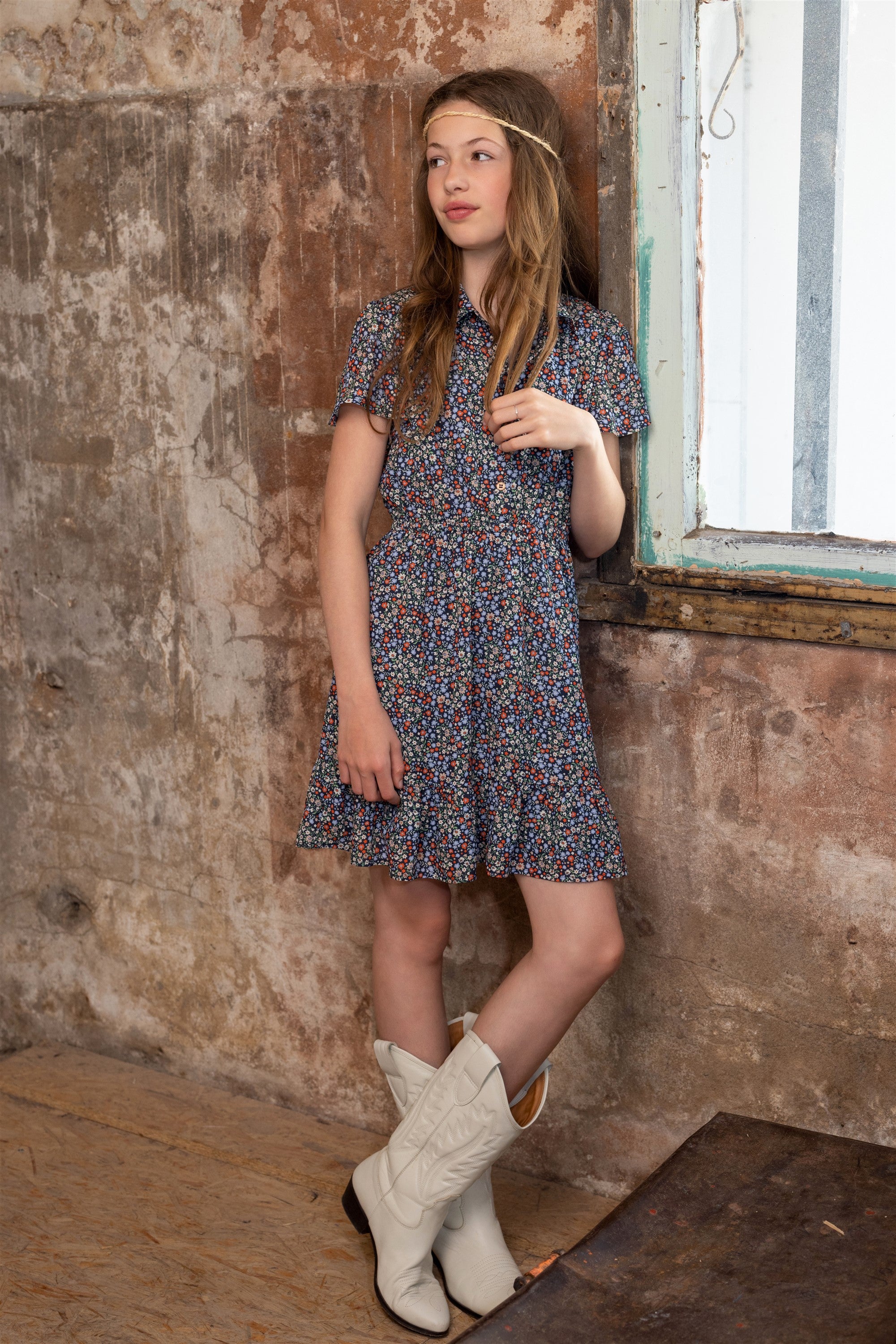 Masa Floral Dress Navy