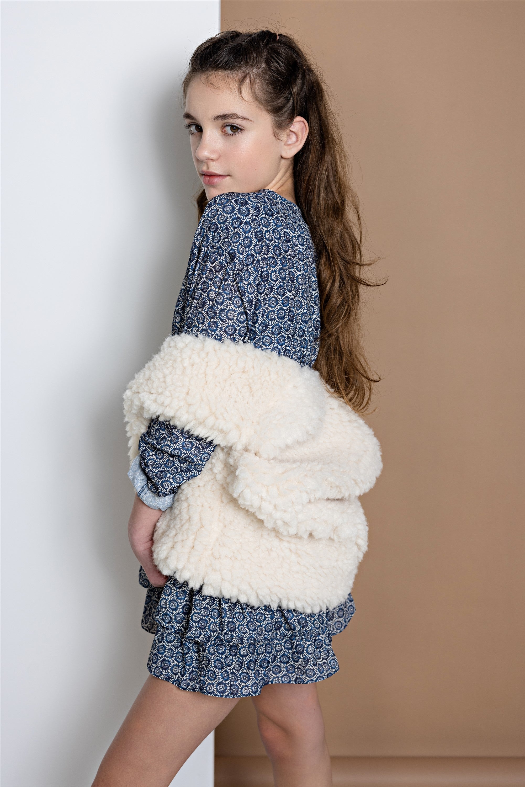 Kath Fluffy Fur Gilet Ivory
