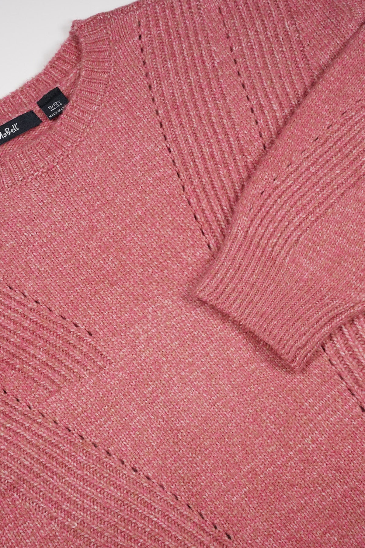 Kesa Gebreide Trui Melange Donkerroze