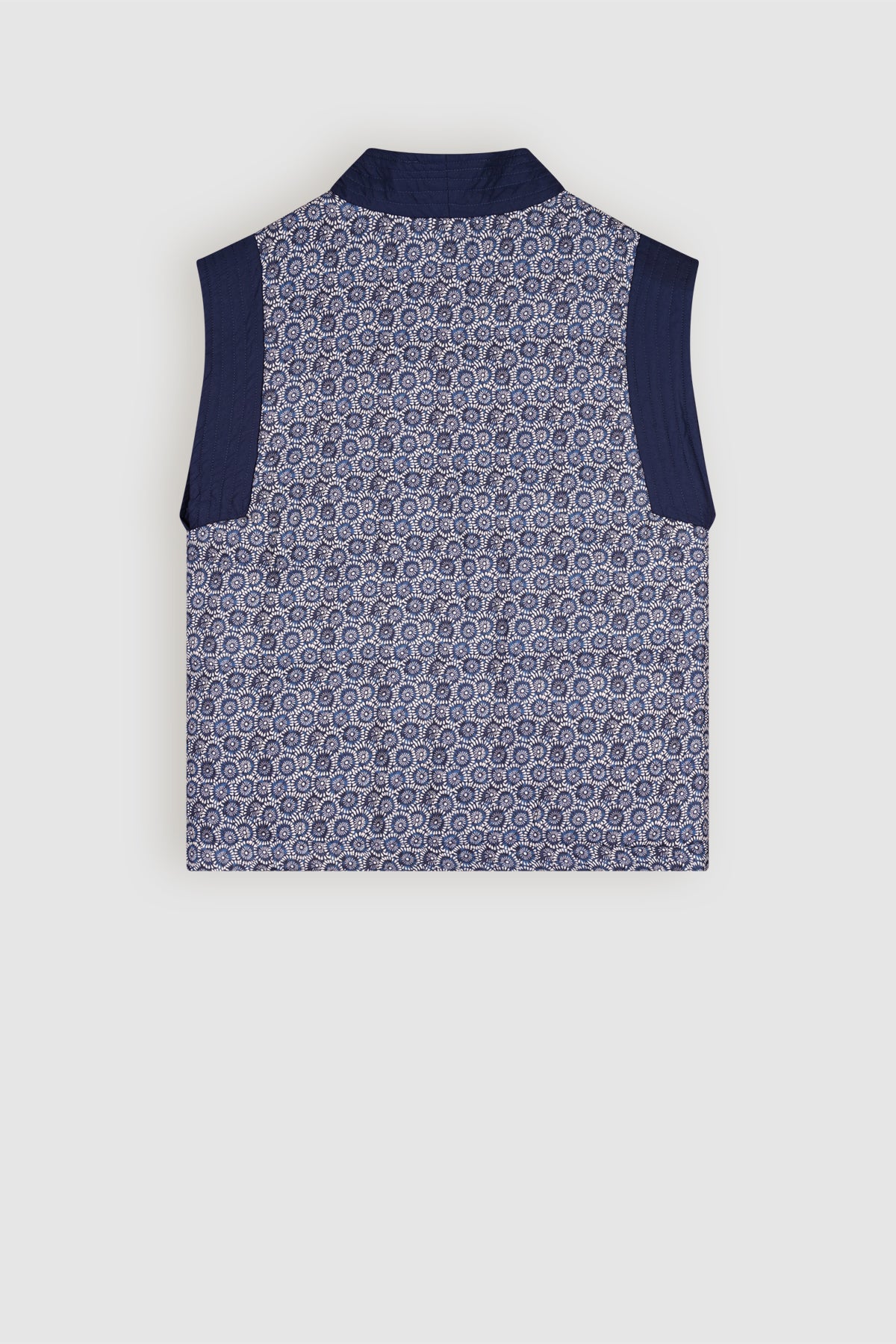 Kilias Indigo Flower Kimono Gilet Blauw