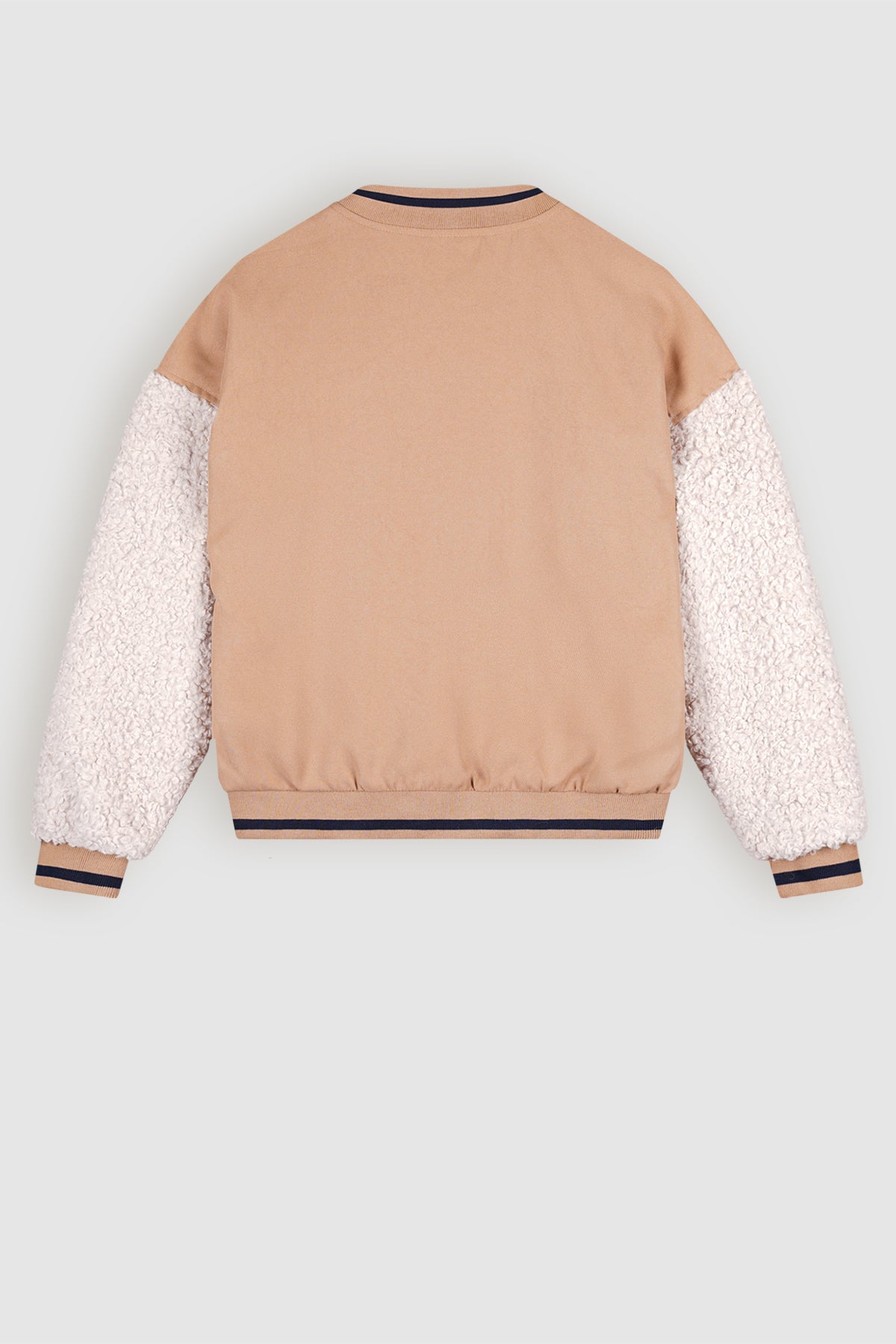 Darsy Oversized Varsity Jacket Sand