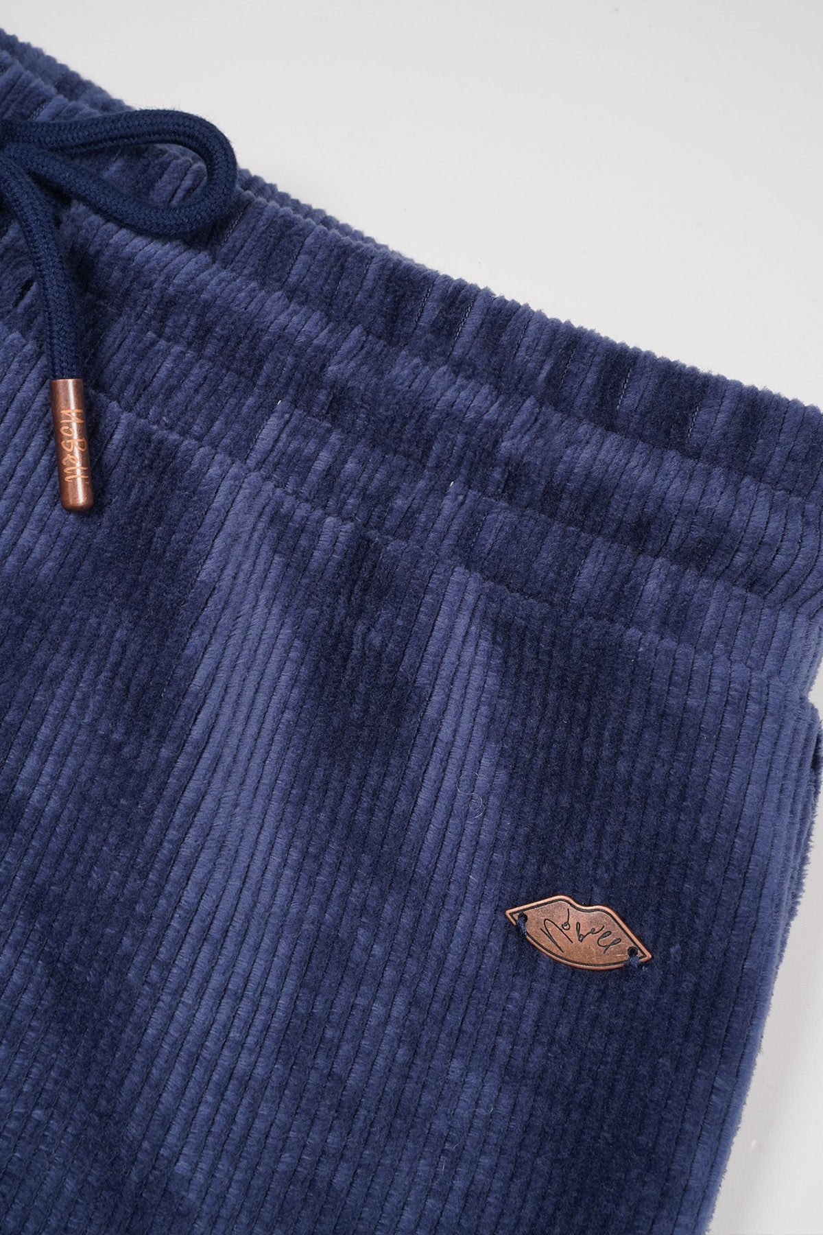 Sady Velvet Rib Flared Broek Blauw