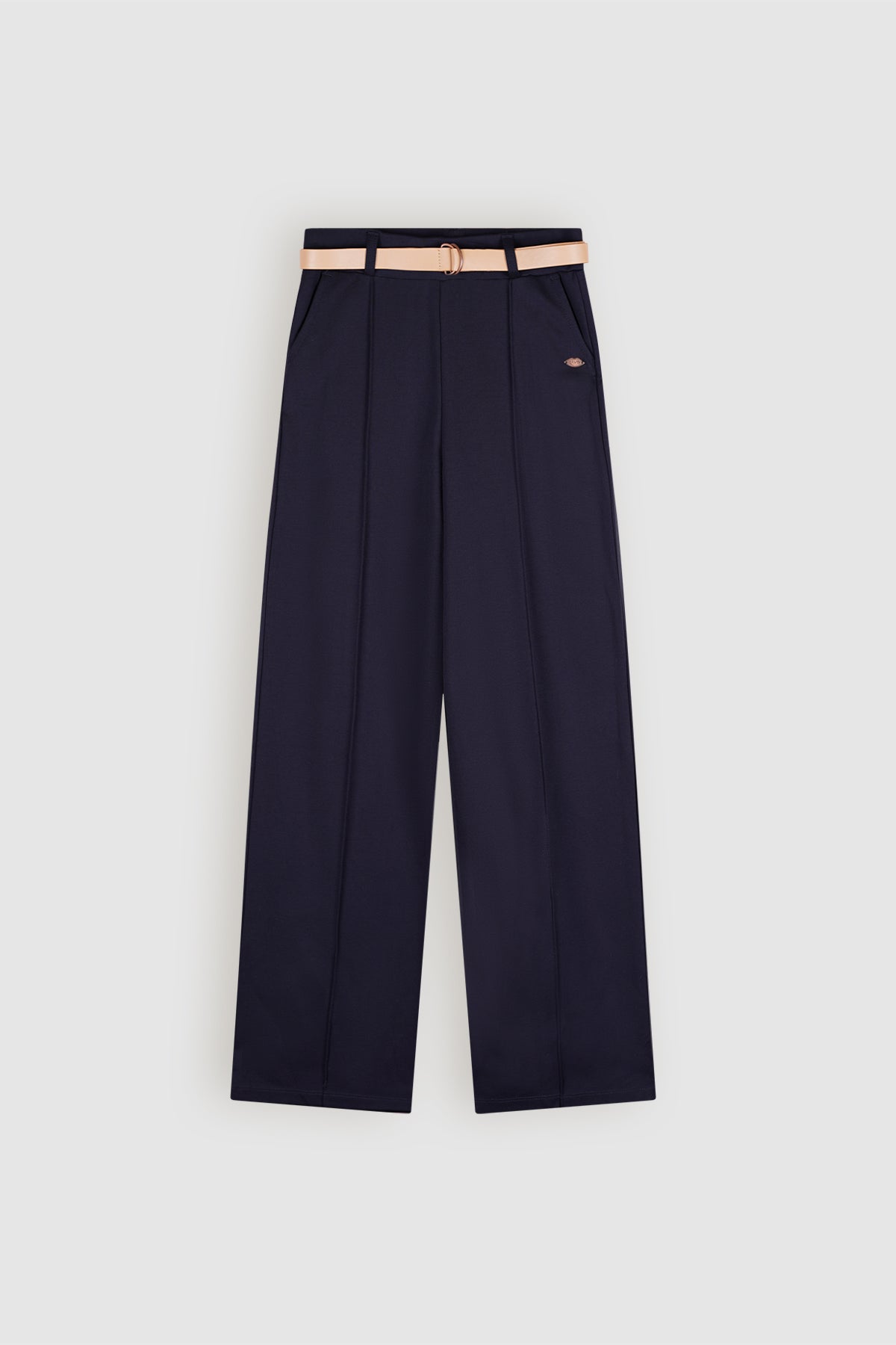 Salet Palazzo Pants with Belt Navy
