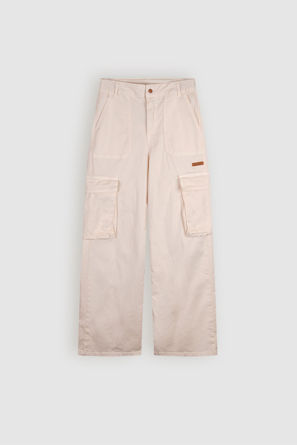Susy Garment Dyed Twill Cargo Pants Ivory