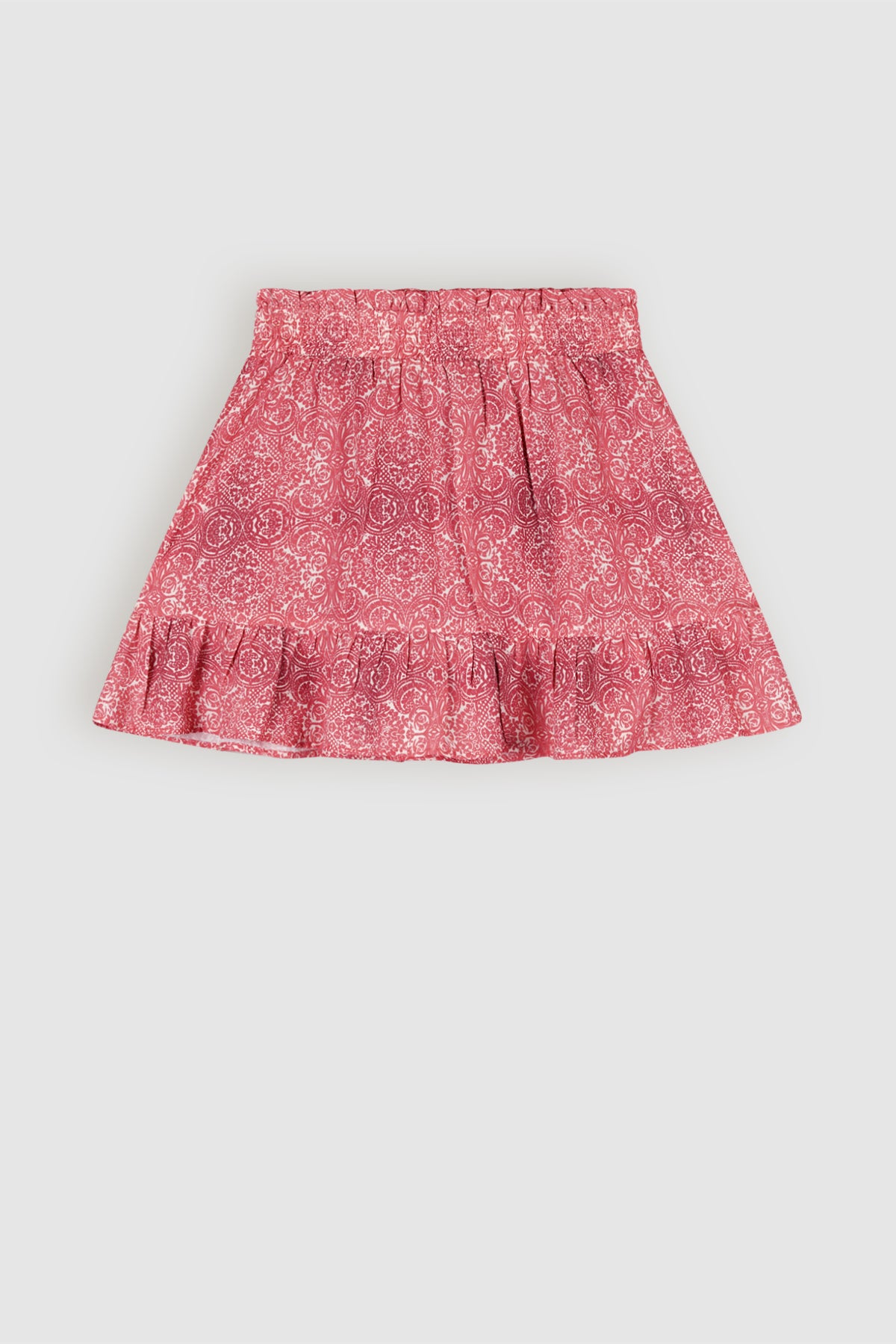 Ninez Geprinte Rok Donkerroze