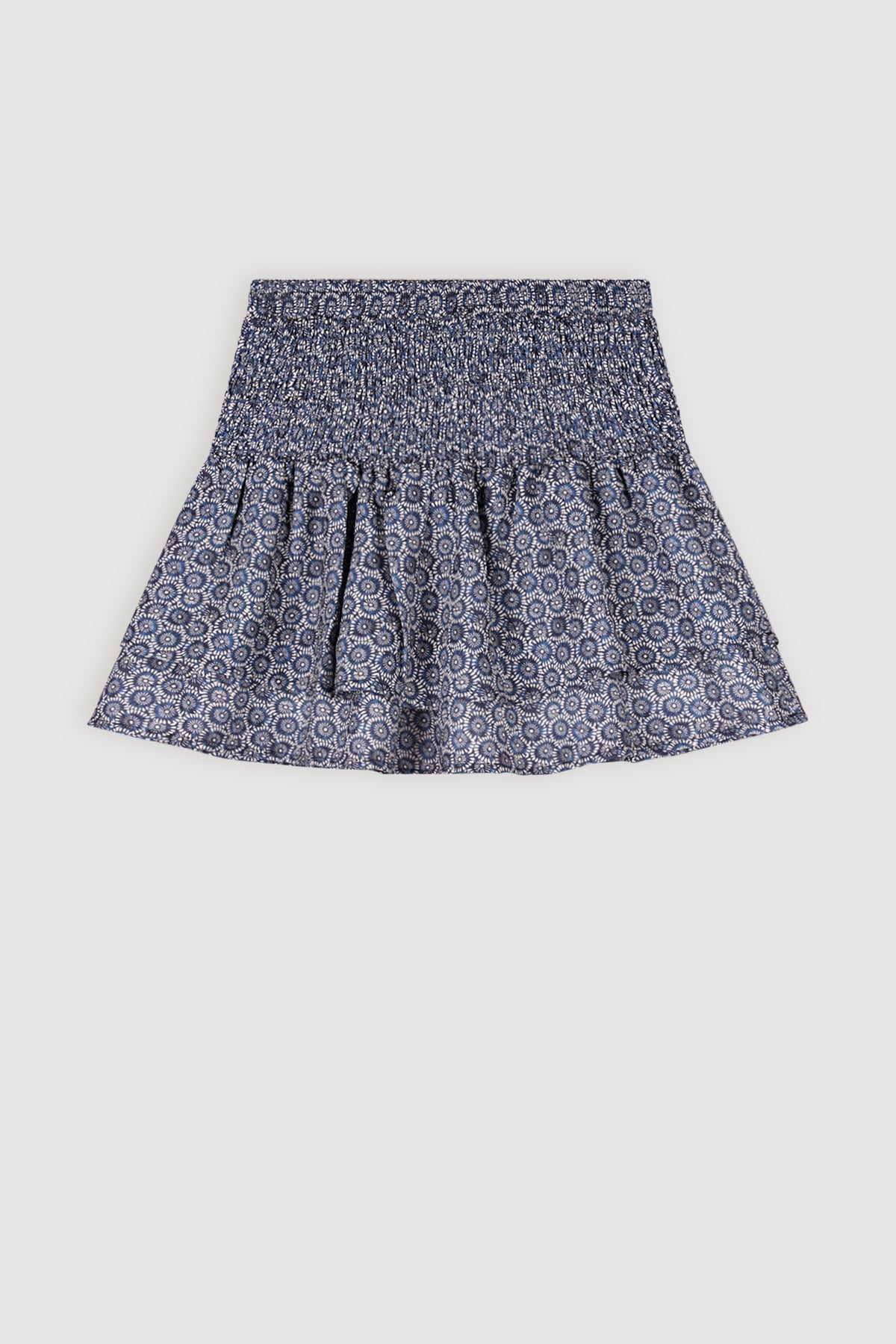 Naia Indigo Bloem Geprinte Rok Blauw