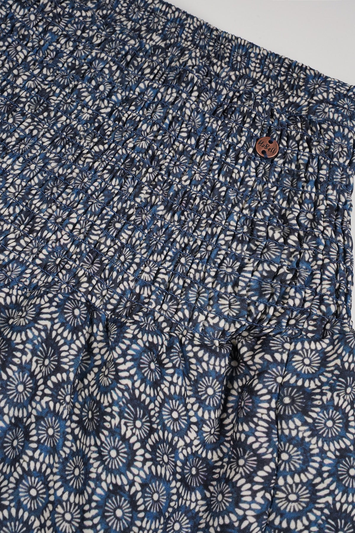 Naia Indigo Bloem Geprinte Rok Blauw