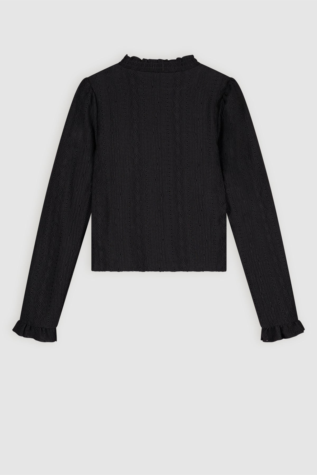Kacey Lace Jersey Top Black