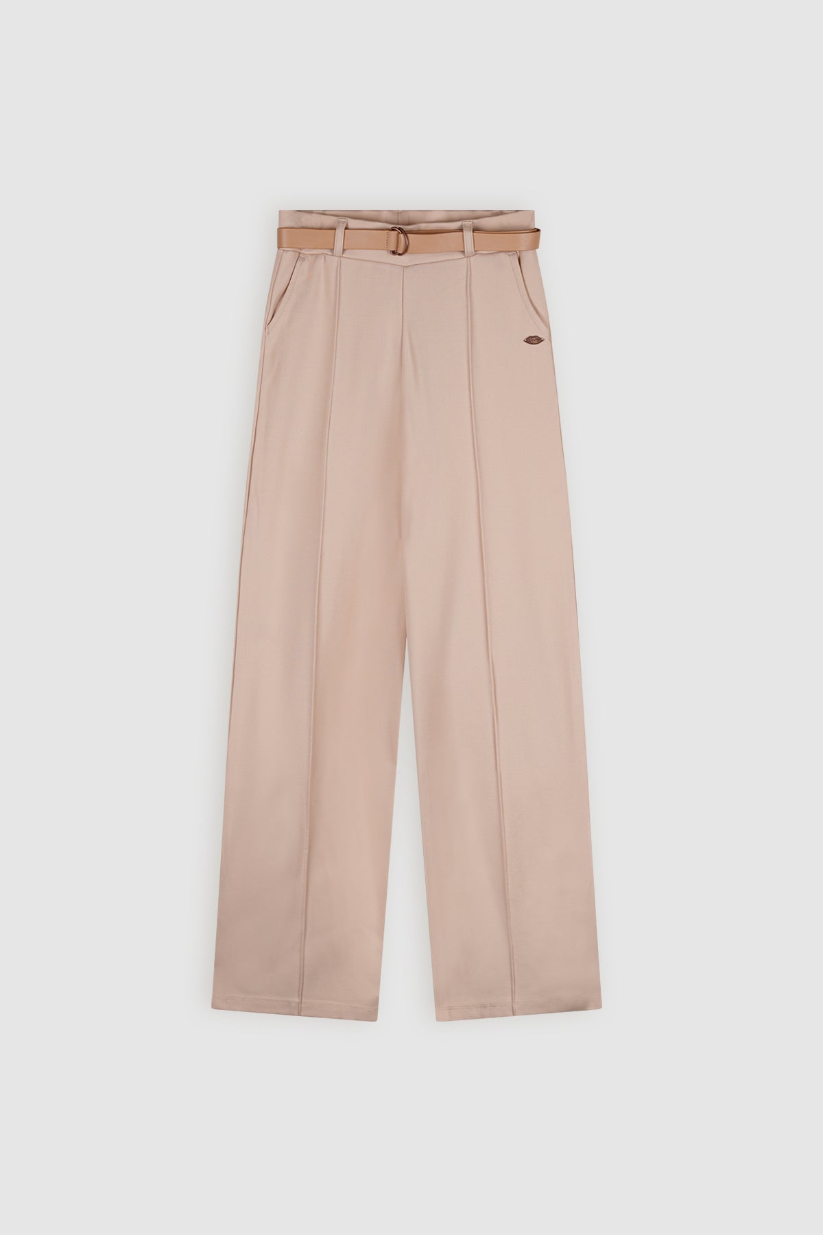 Salet Palazzo Pants with Belt Sand
