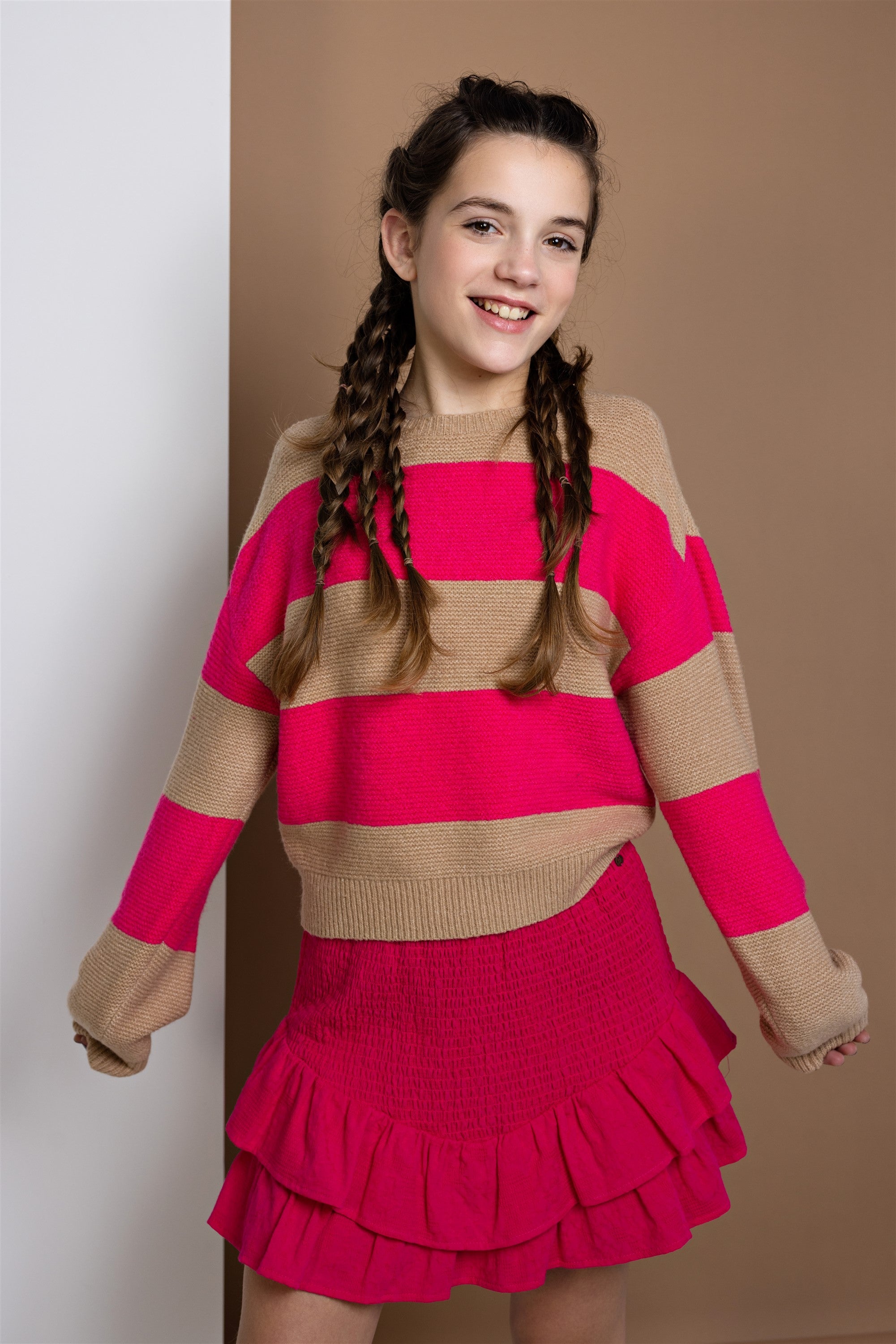 Nimmy Jacquard Skirt Bright Pink